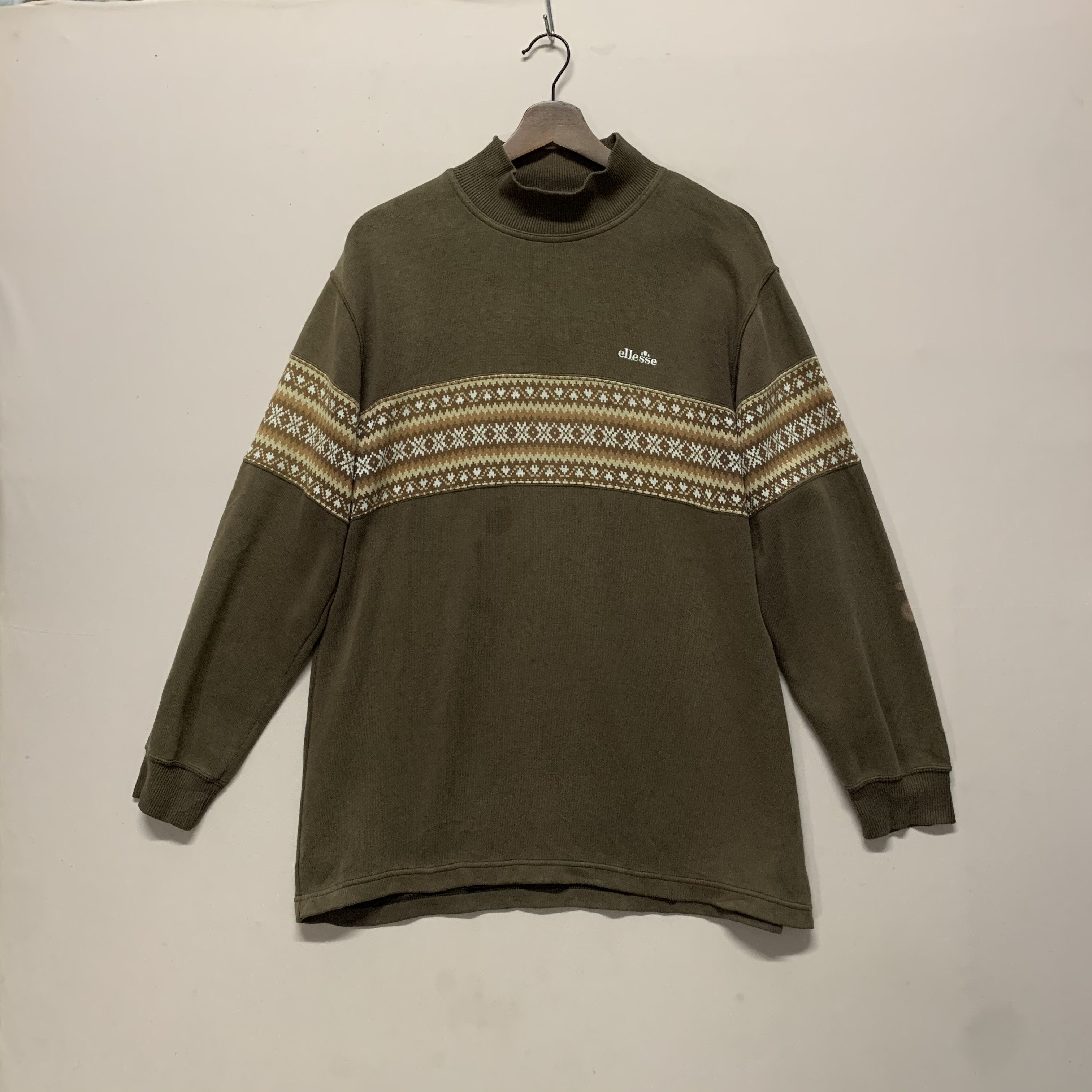 Ellesse Vintage Ellesse Embroidery Sweatshirt Art Tribal Design Size US M / EU 48-50 / 2 - 1 Thumbnail