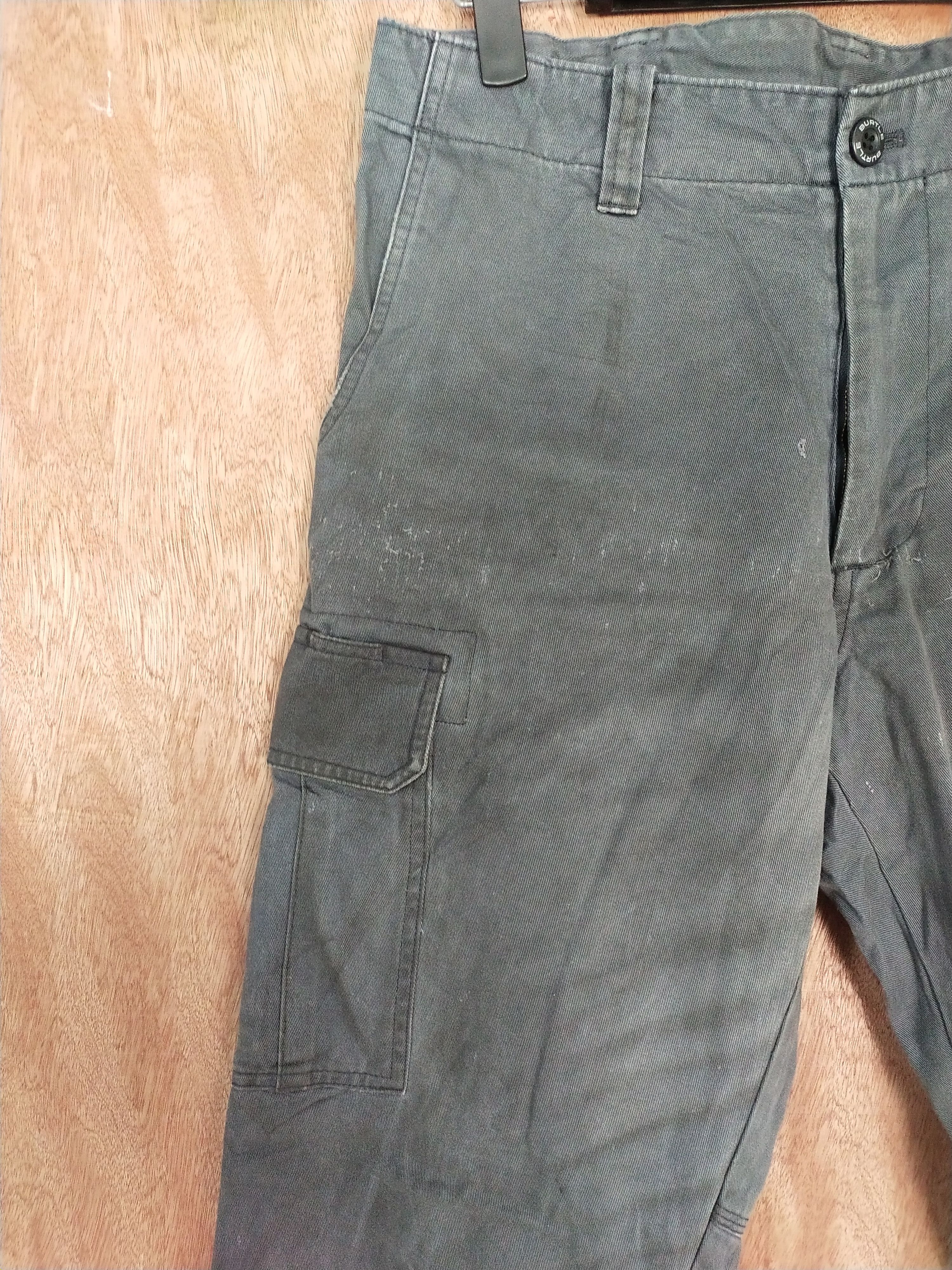 Japanese Brand Burtle gray dirty thrashed multipocket cargo pants #S118 Size US 31 - 6 Thumbnail