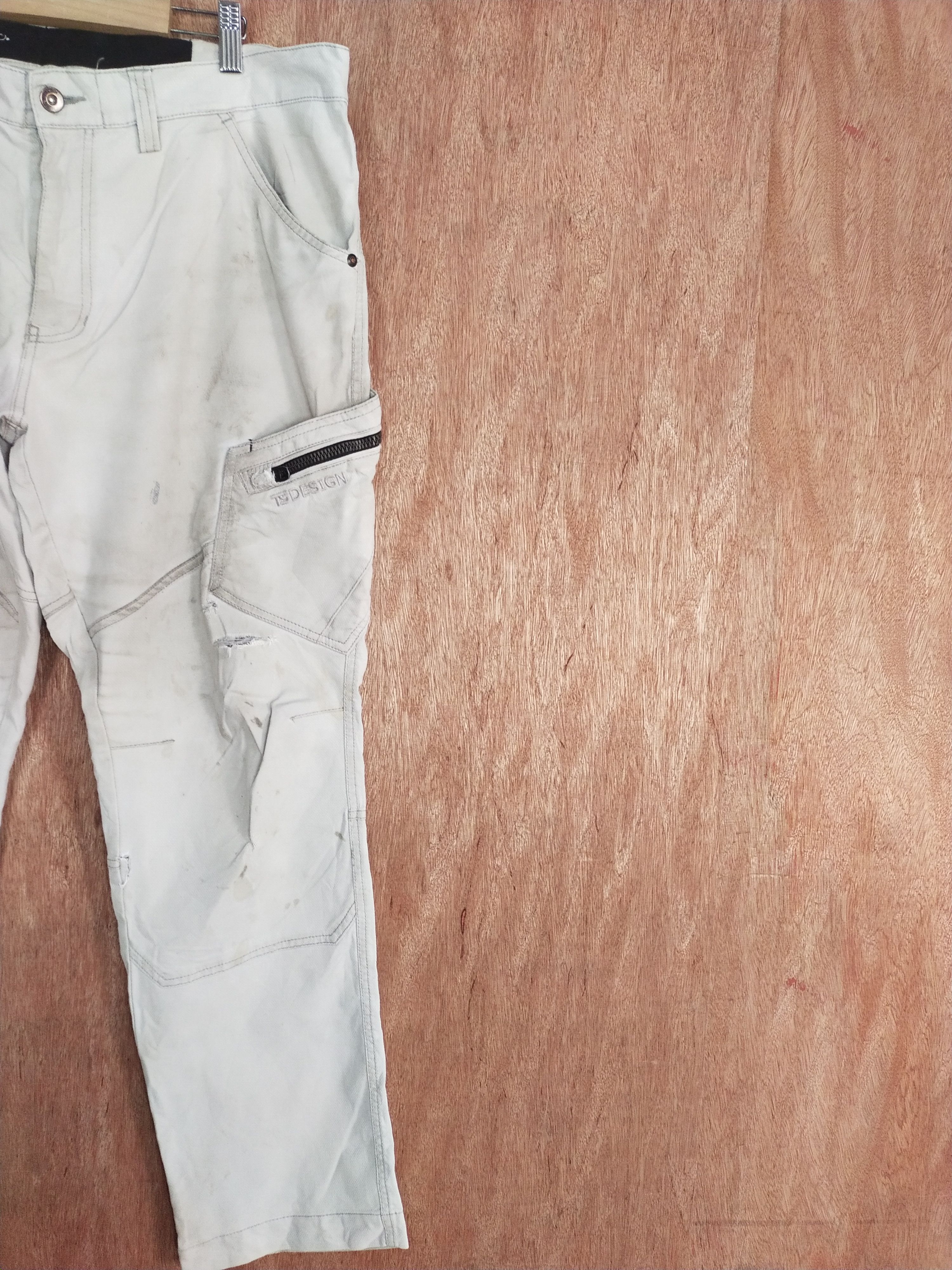Japanese Brand TS Design dirty thrashed multipocket cargo pants #S121 Size US 37 - 3 Thumbnail