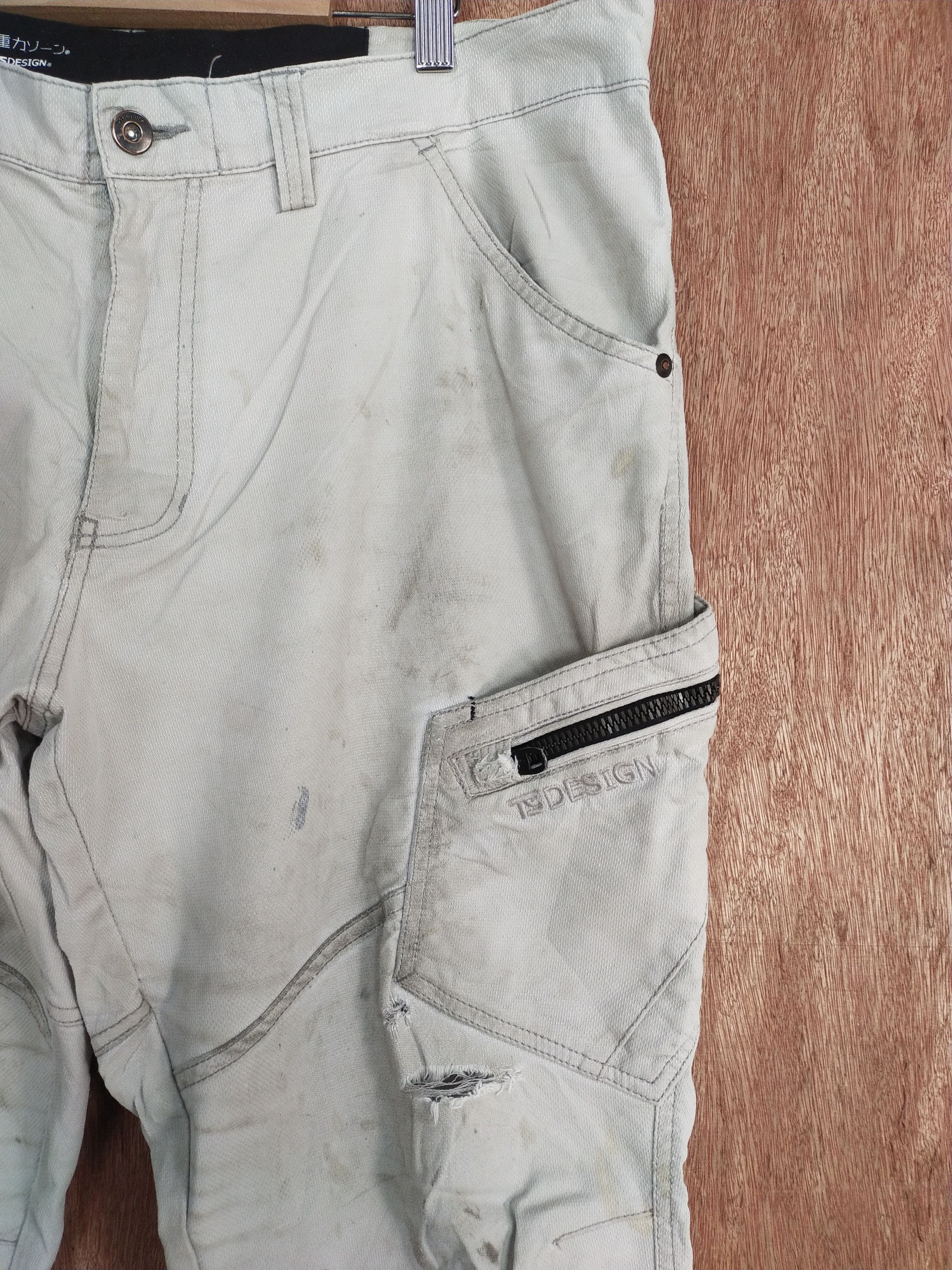 Japanese Brand TS Design dirty thrashed multipocket cargo pants #S121 Size US 37 - 4 Thumbnail