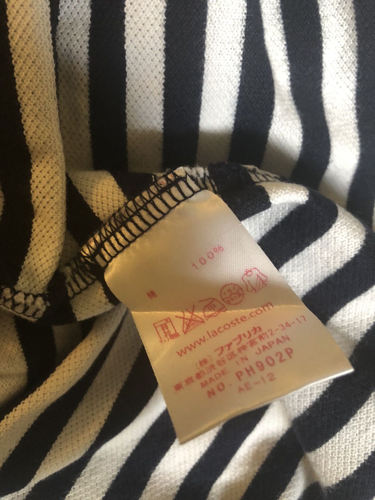 Bape × Lacoste Bape x Lacoste Striped Polo Shirt S/S Collab Size US M / EU 48-50 / 2 - 10 Thumbnail