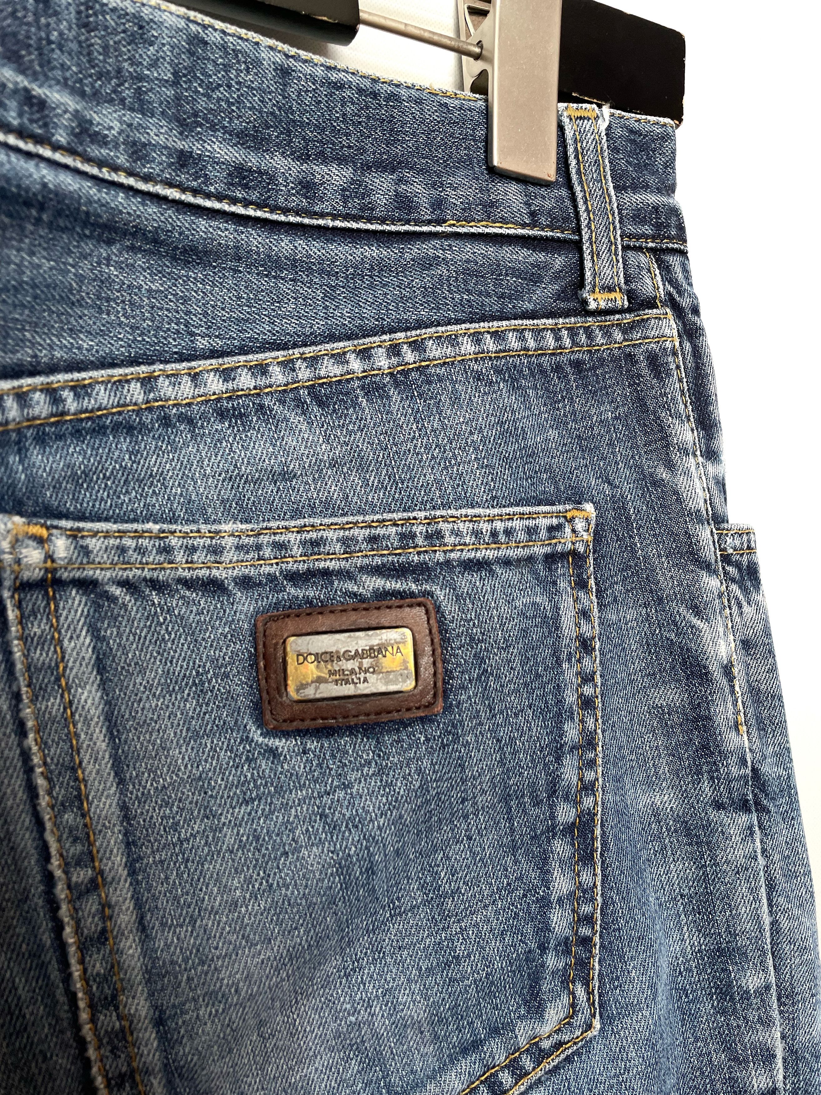 Dolce & Gabbana Dolce & Gabbana Size 50 Blue Fade & Holes Size US 31 - 6 Thumbnail