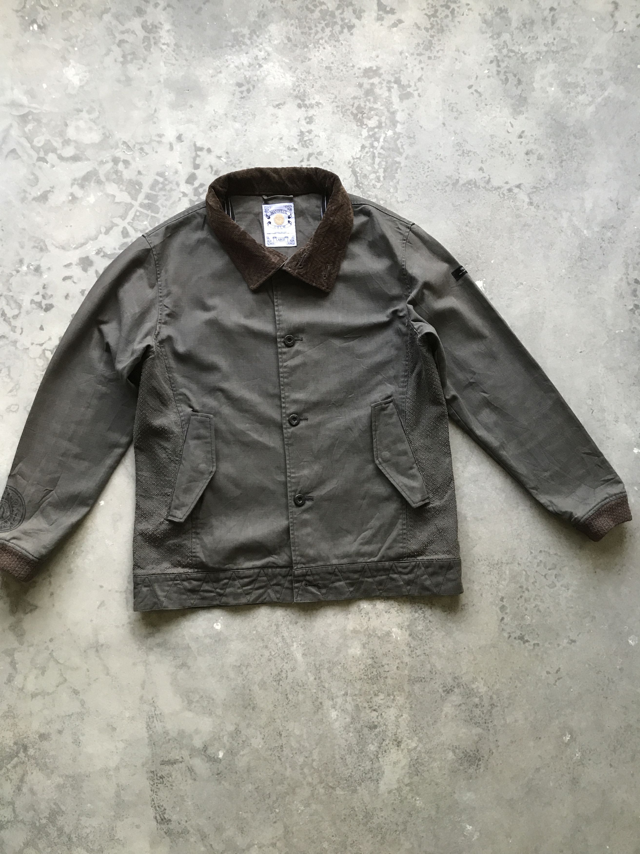Japanese Brand J14 - Manifest GELW Japan Harrington Style 3 Tones Jacket Size US M / EU 48-50 / 2 - 3 Thumbnail