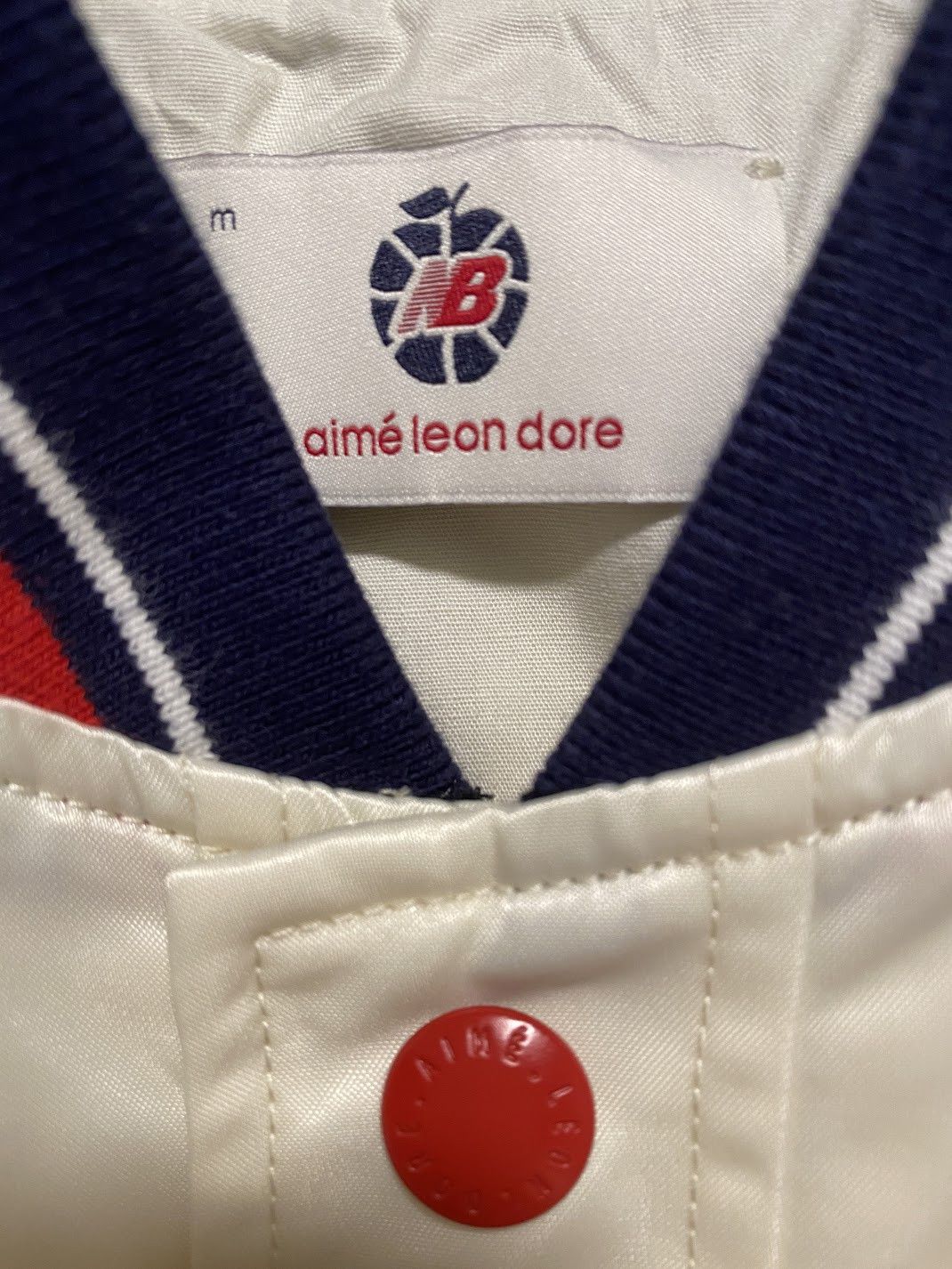 Aime Leon Dore × New Balance ALD / New Balance Team Jacket Satin White Varsity Coach Size US M / EU 48-50 / 2 - 4 Thumbnail