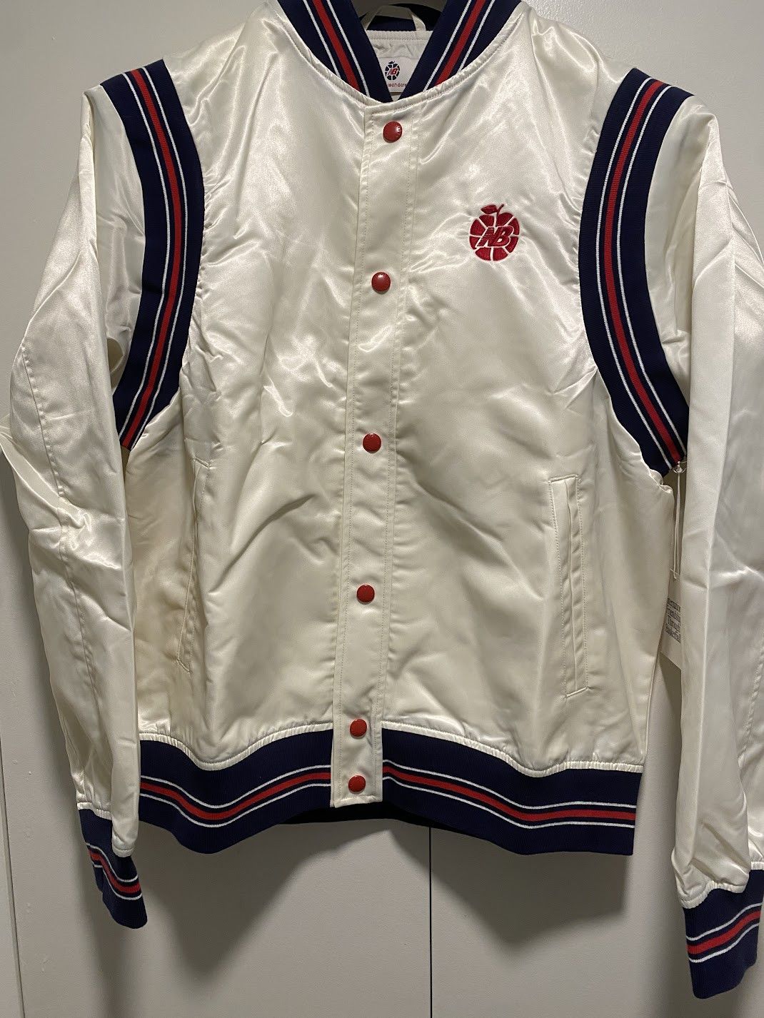Aime Leon Dore × New Balance ALD / New Balance Team Jacket Satin White Varsity Coach Size US M / EU 48-50 / 2 - 1 Thumbnail