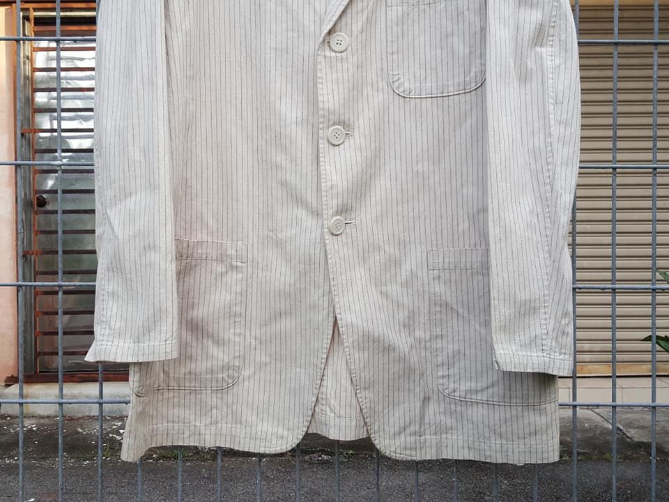 Yohji Yamamoto Y's Yohji Yamamoto Pin Stripe Light Coat Jacket Size US L / EU 52-54 / 3 - 9 Thumbnail