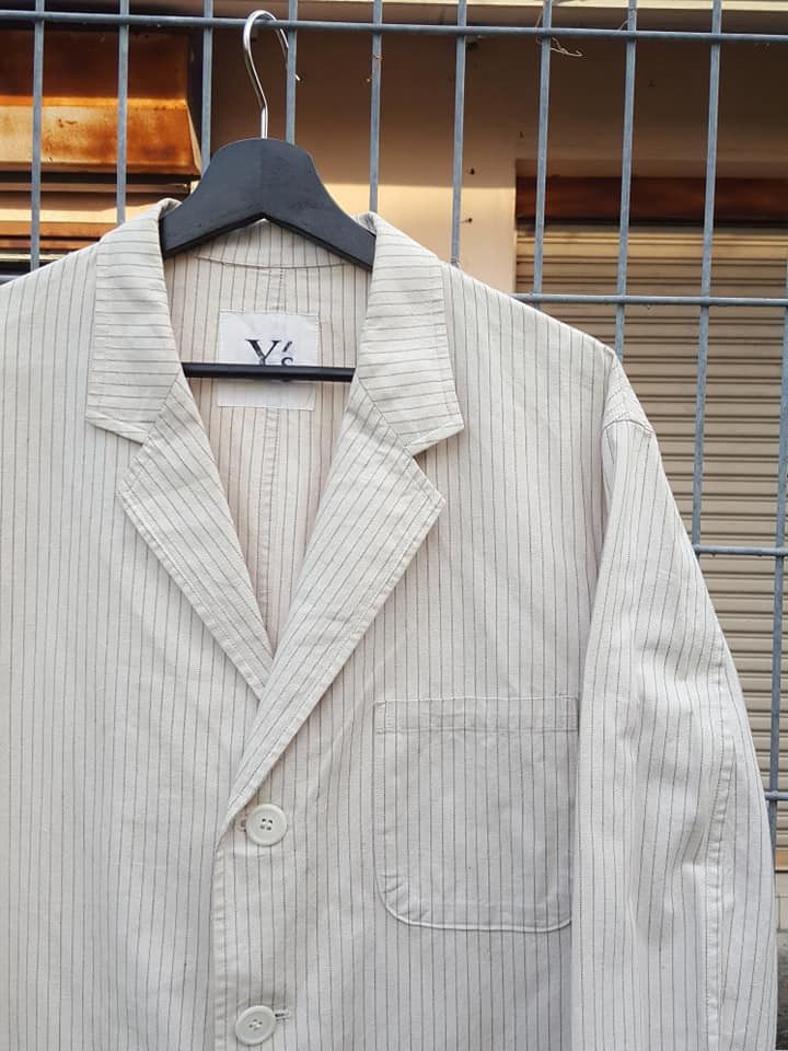 Yohji Yamamoto Y's Yohji Yamamoto Pin Stripe Light Coat Jacket Size US L / EU 52-54 / 3 - 7 Thumbnail
