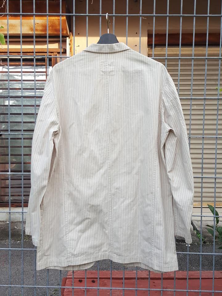 Yohji Yamamoto Y's Yohji Yamamoto Pin Stripe Light Coat Jacket Size US L / EU 52-54 / 3 - 5 Thumbnail