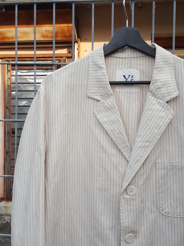 Yohji Yamamoto Y's Yohji Yamamoto Pin Stripe Light Coat Jacket Size US L / EU 52-54 / 3 - 6 Thumbnail