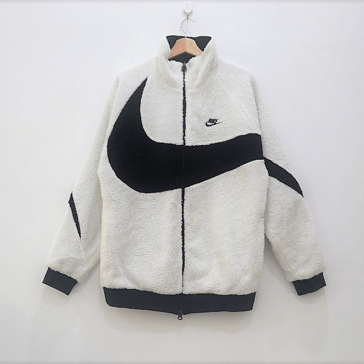 Nike Streetwear AW20 NIKE BOA SHERPA FLEECE BIG SWOOSH REVERSIBLE JACKET Grailed