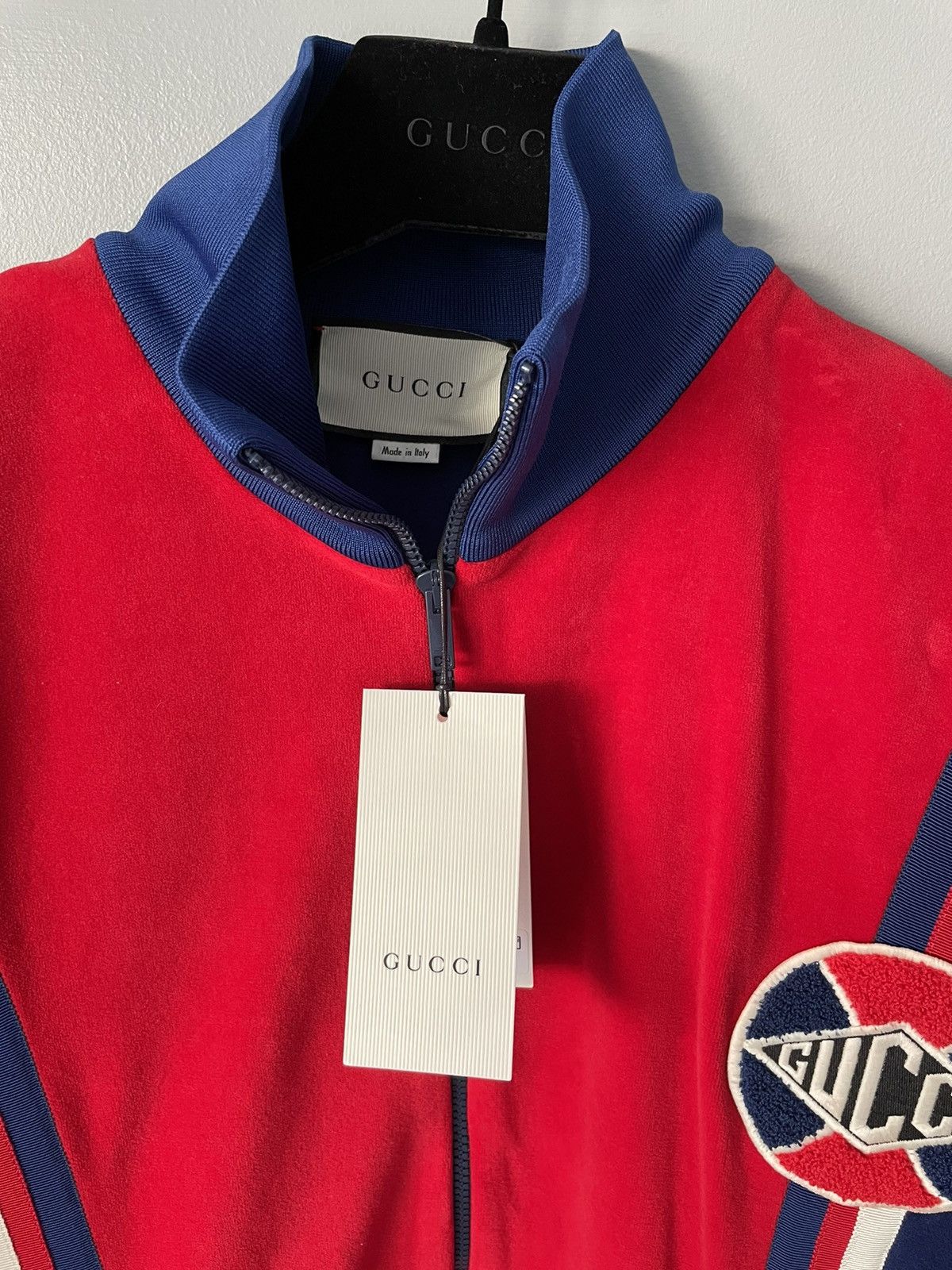 Gucci Super Limited Gucci Runway Logo Velvet Velour Track Jacket Size US XL / EU 56 / 4 - 6 Thumbnail