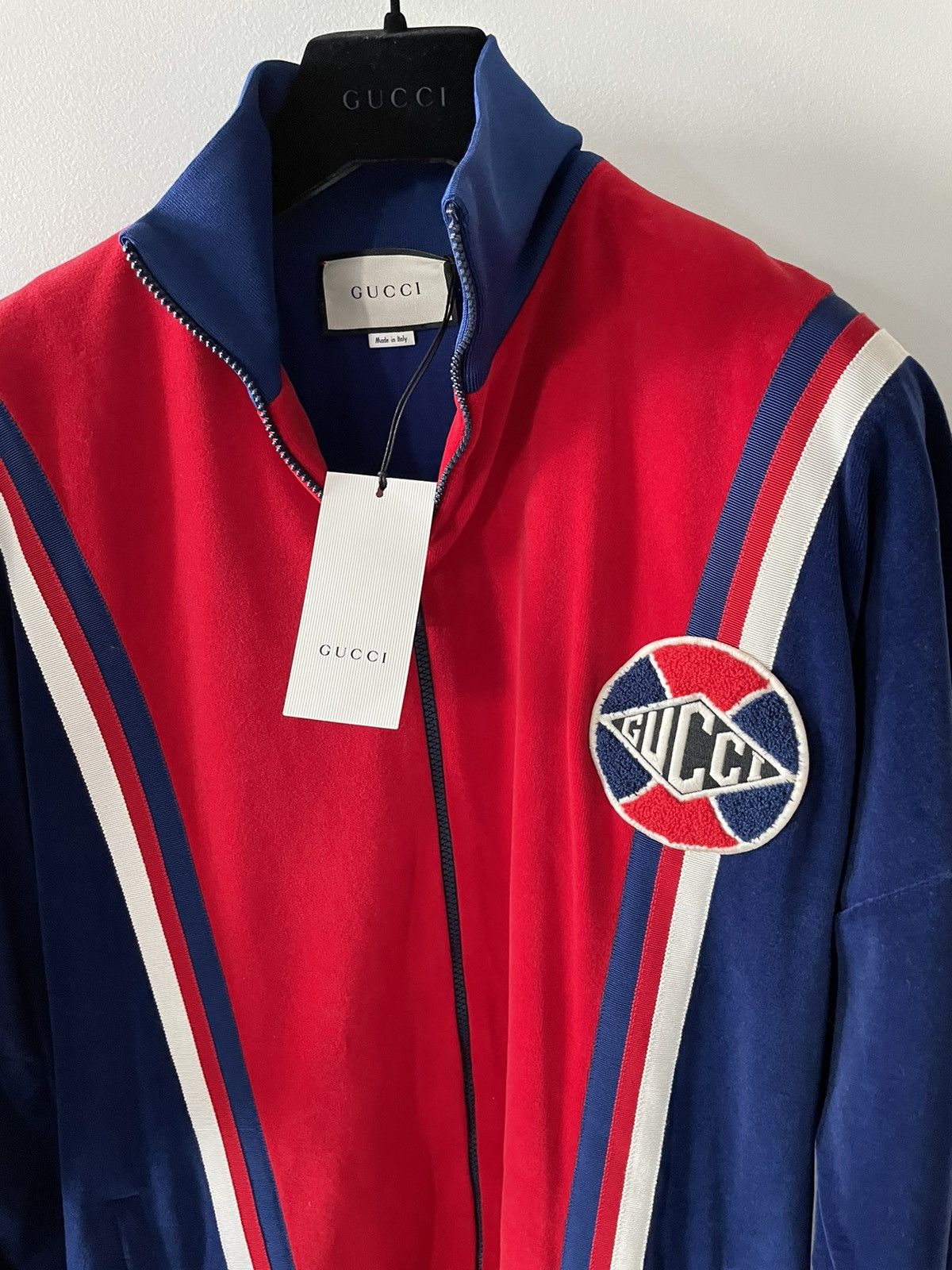 Gucci Super Limited Gucci Runway Logo Velvet Velour Track Jacket Size US XL / EU 56 / 4 - 22 Thumbnail