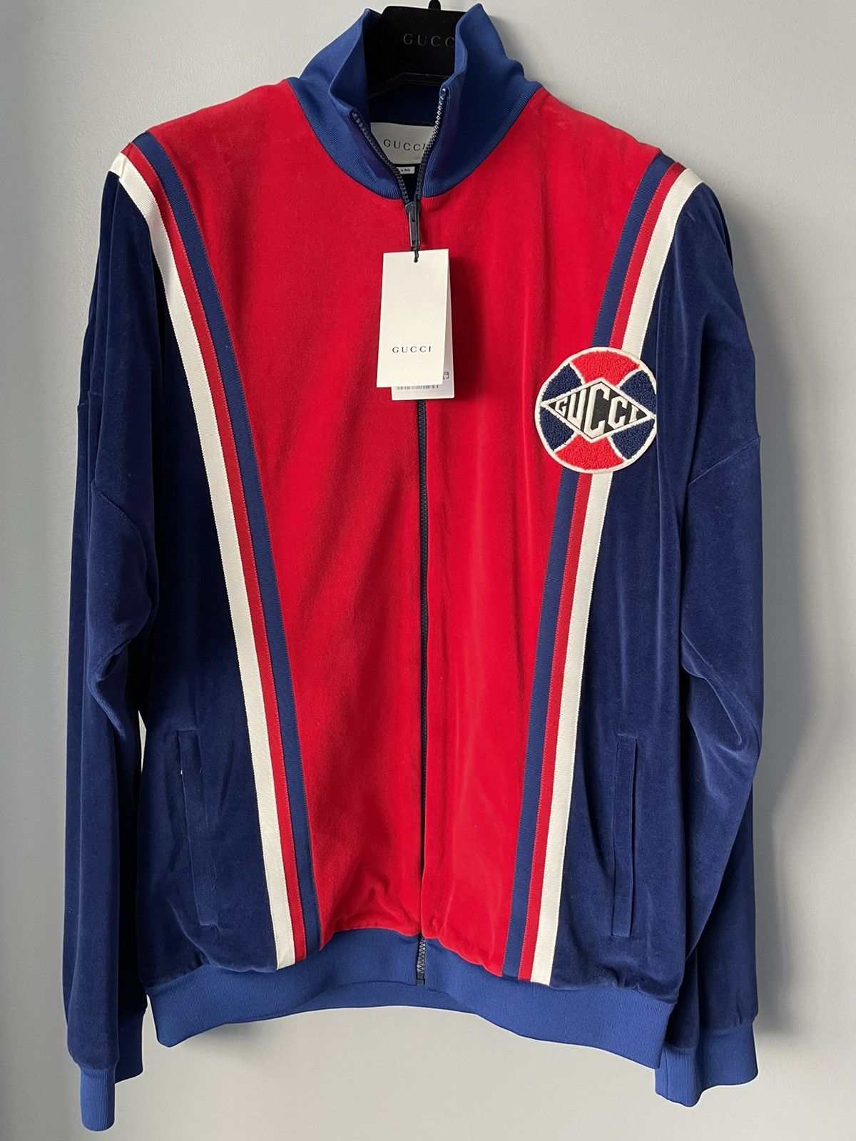 Gucci Super Limited Gucci Runway Logo Velvet Velour Track Jacket Size US XL / EU 56 / 4 - 5 Thumbnail