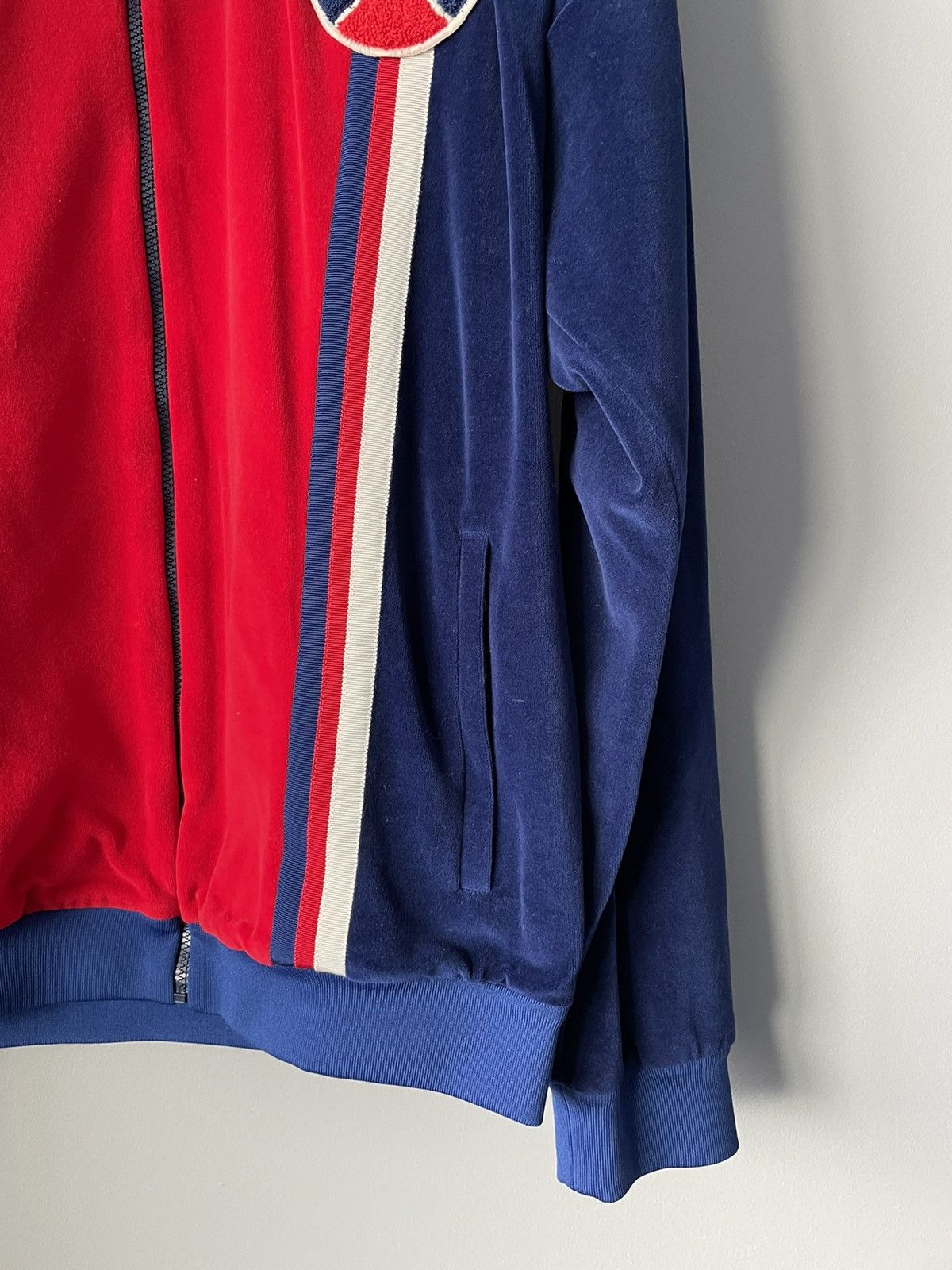 Gucci Super Limited Gucci Runway Logo Velvet Velour Track Jacket Size US XL / EU 56 / 4 - 4 Thumbnail