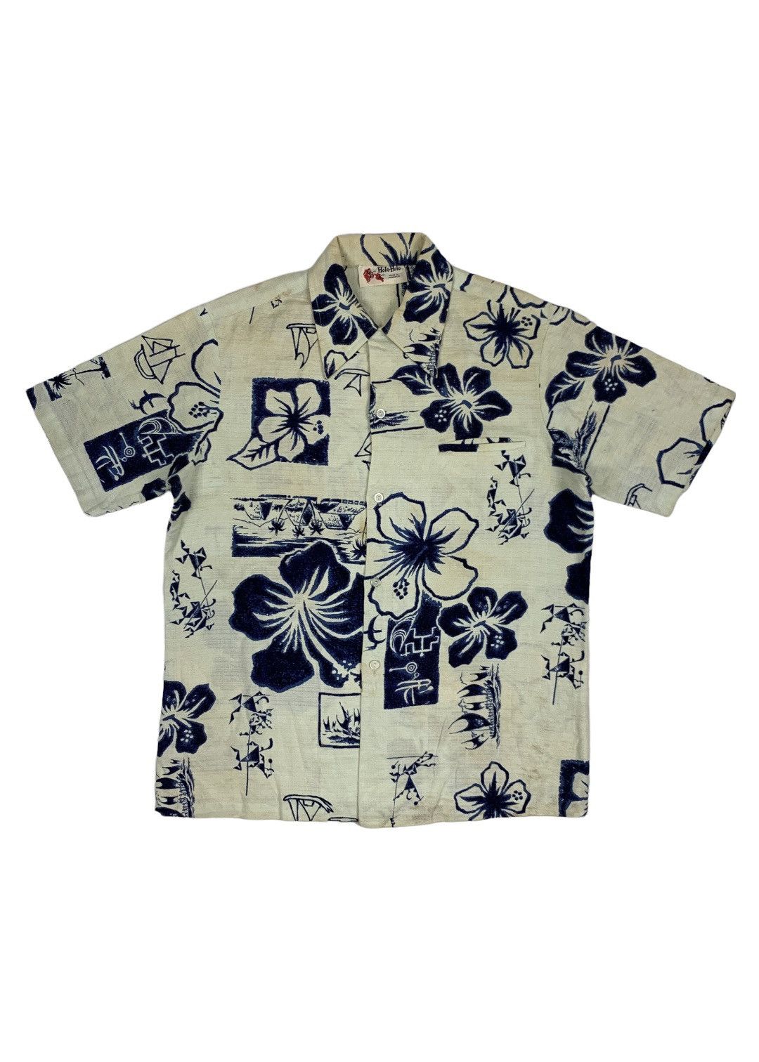 Vintage Vintage Hawaiian Flower Button Up Shirt Size US XL / EU 56 / 4 - 1 Thumbnail