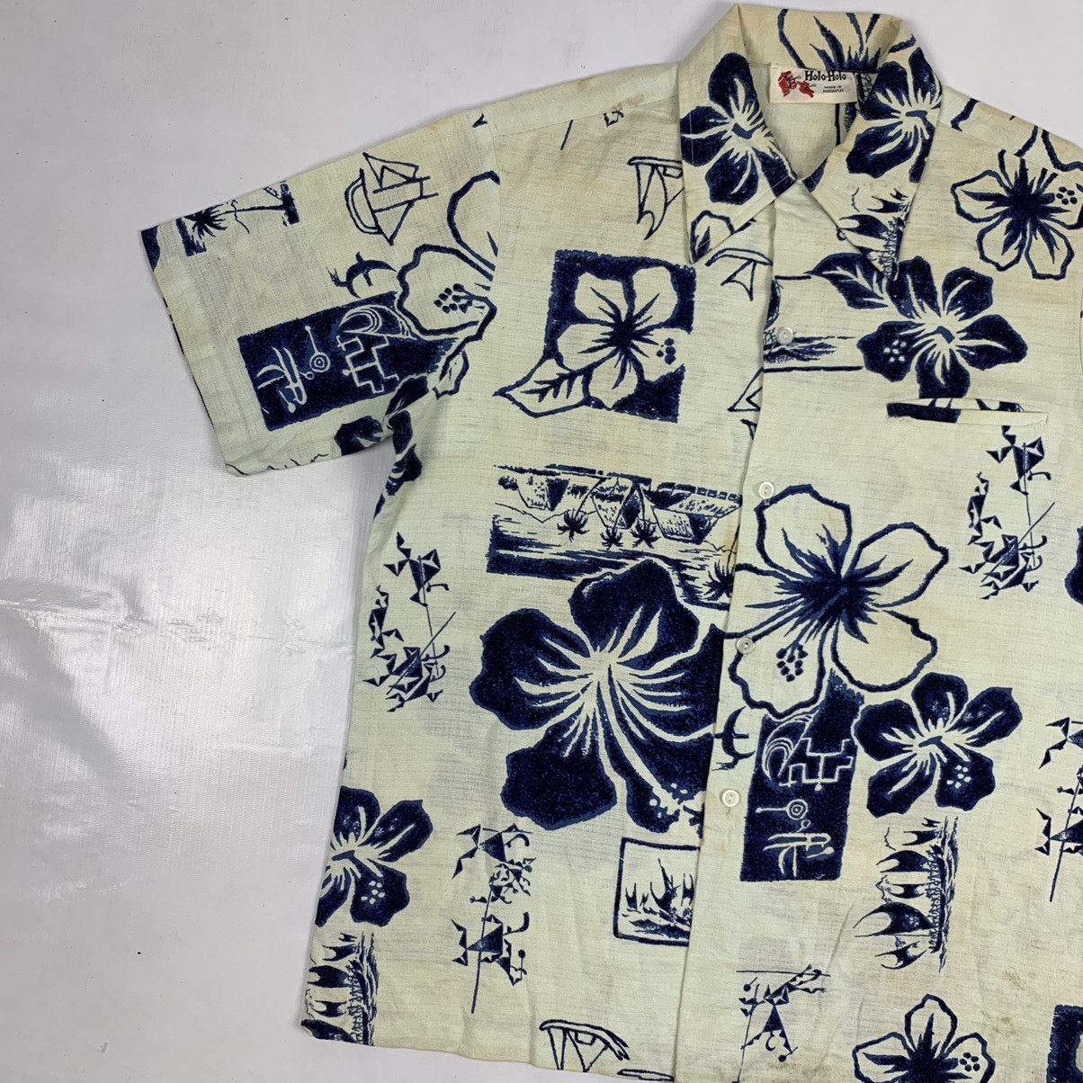 Vintage Vintage Hawaiian Flower Button Up Shirt Size US XL / EU 56 / 4 - 2 Thumbnail