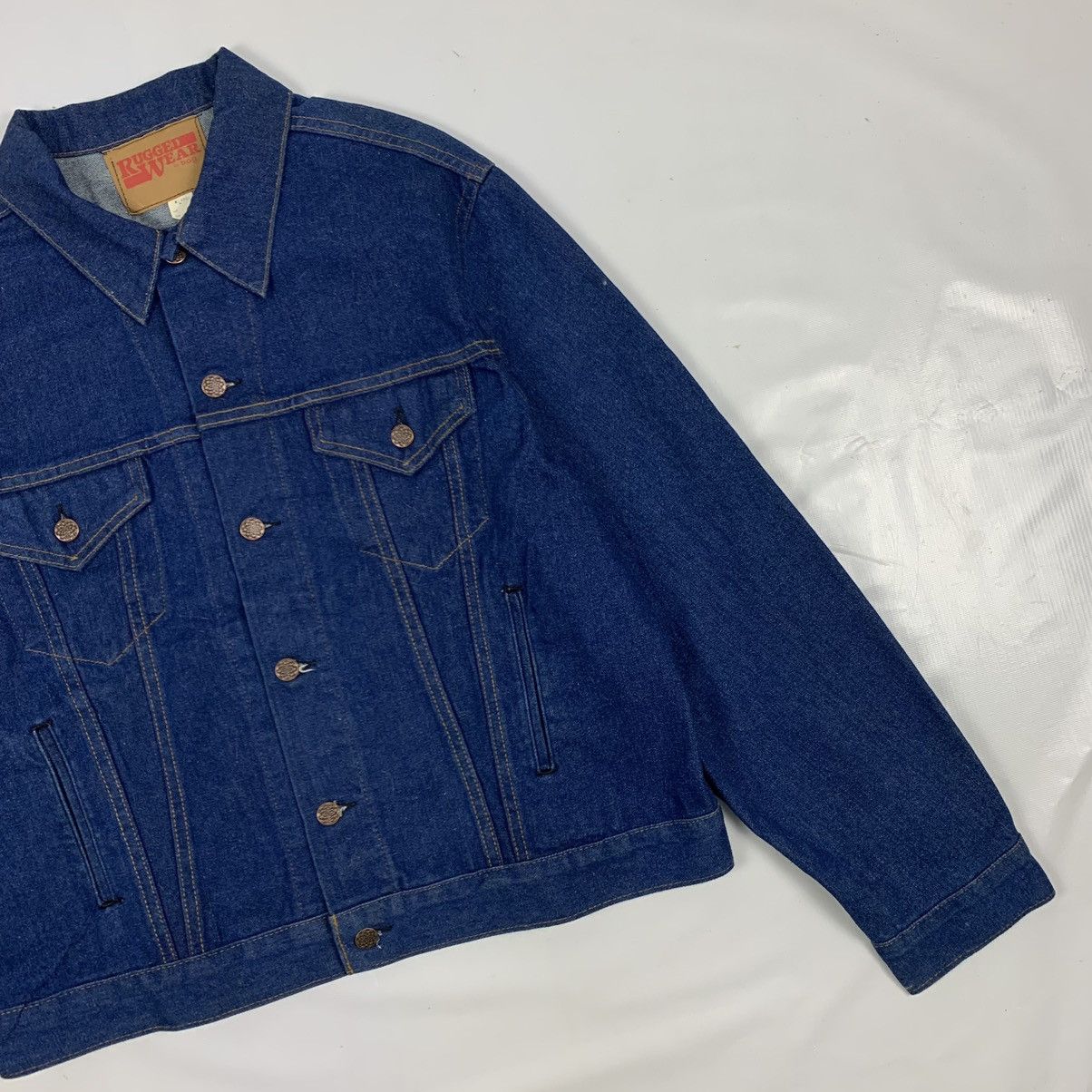 Vintage Vintage Designer Rugged Wear By B.o.g Denim Jacket Size US XL / EU 56 / 4 - 3 Thumbnail