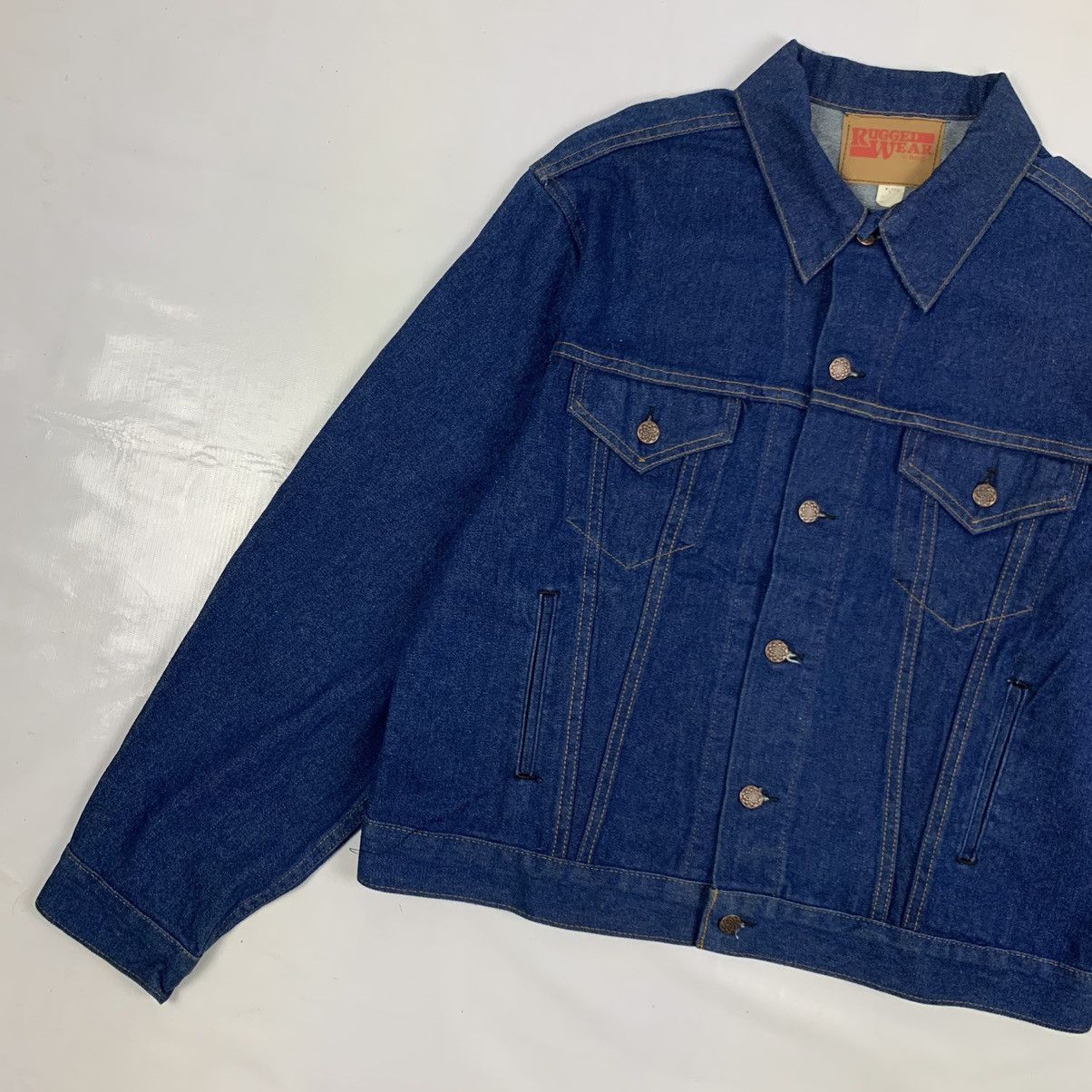 Vintage Vintage Designer Rugged Wear By B.o.g Denim Jacket Size US XL / EU 56 / 4 - 2 Thumbnail