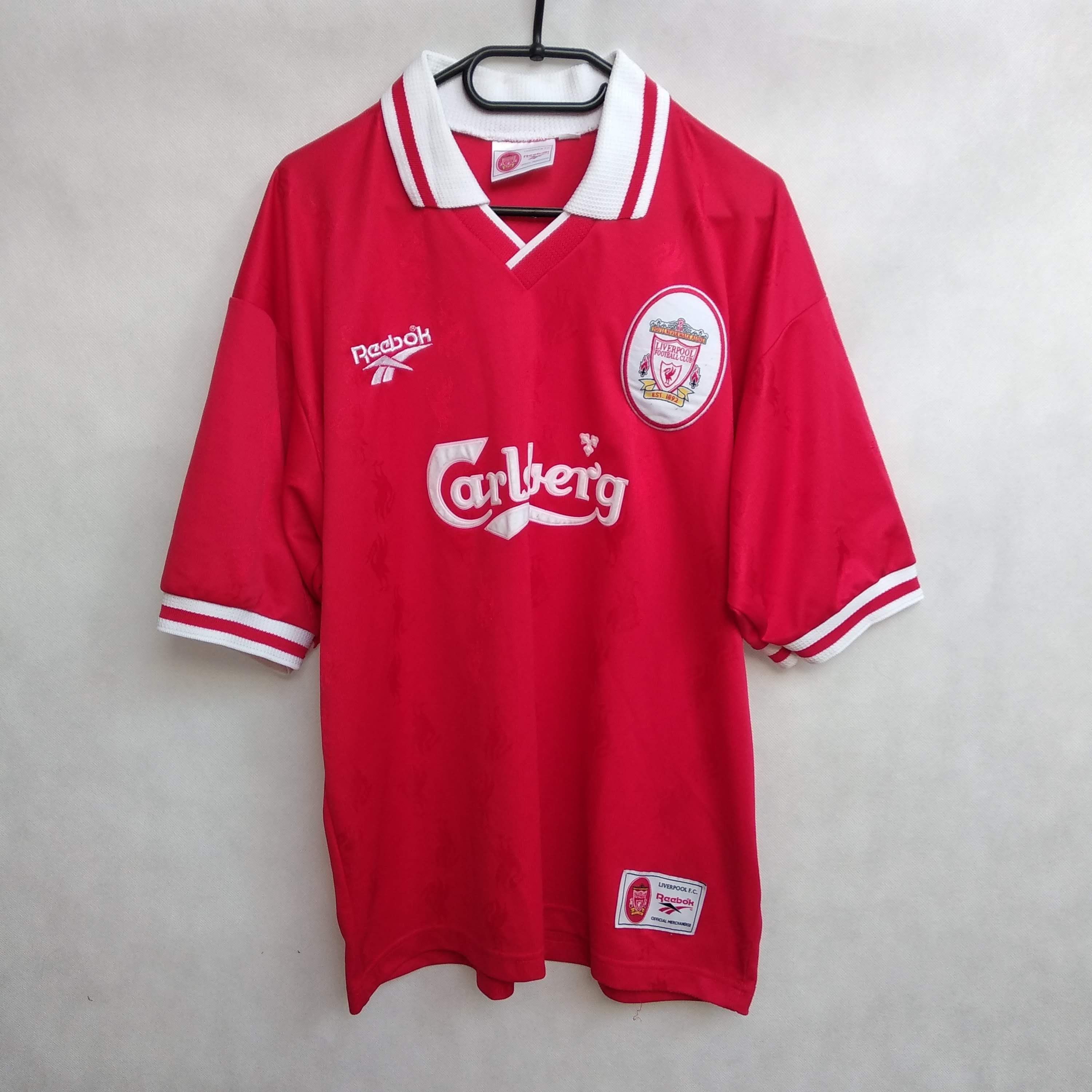 Vintage Vintage 90's Jersey Liverpool home 96'-98 Size US XL / EU 56 / 4 - 1 Thumbnail