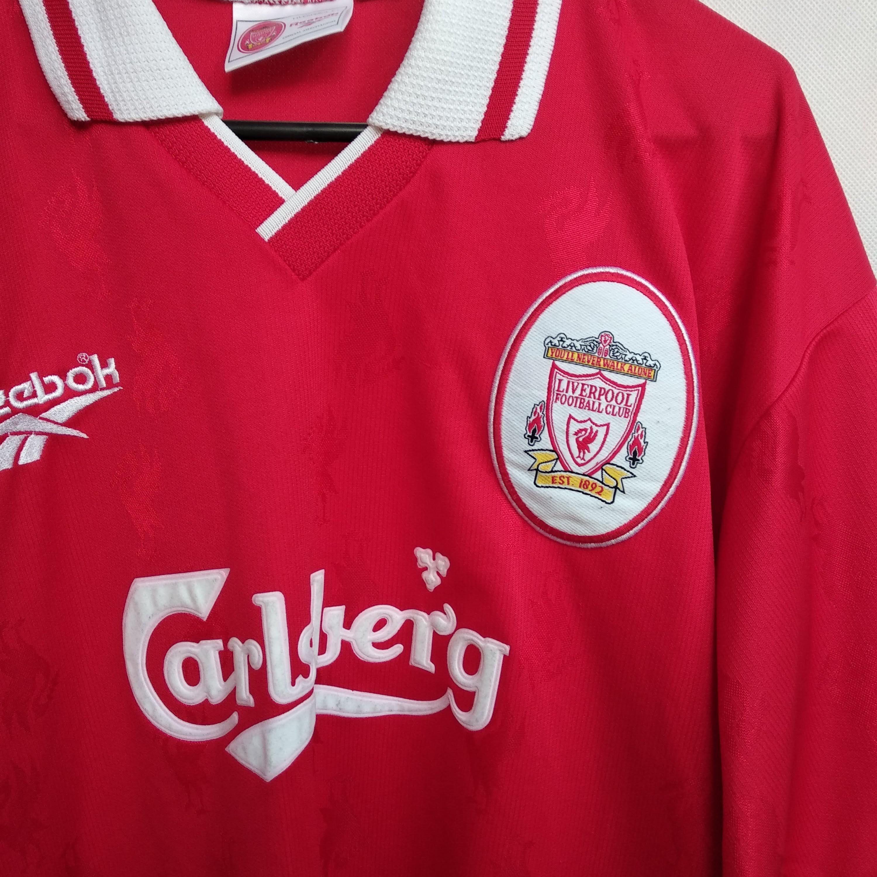 Vintage Vintage 90's Jersey Liverpool home 96'-98 Size US XL / EU 56 / 4 - 2 Thumbnail