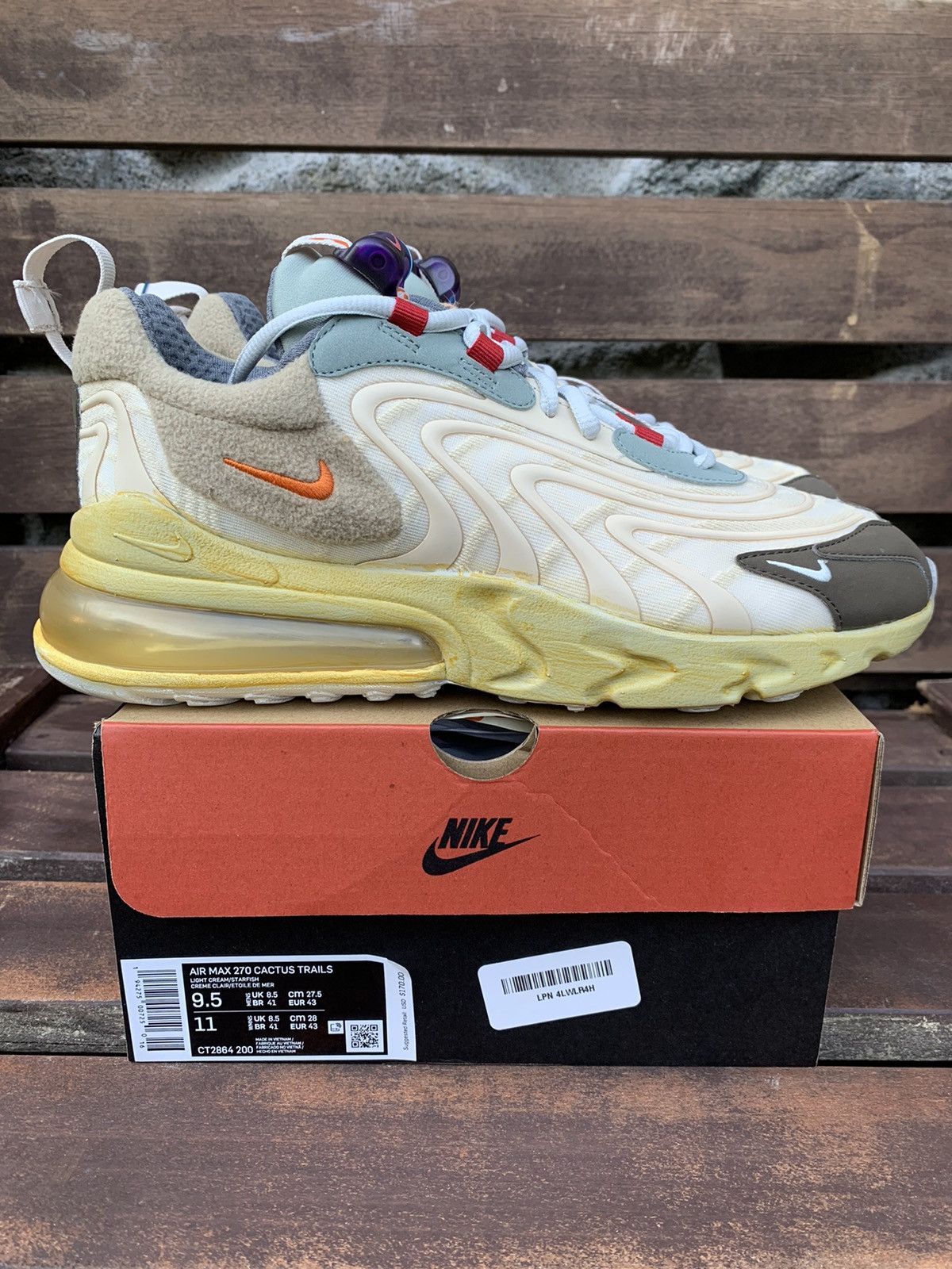 Nike × Travis Scott Air Max 270 React ENG Cactus Trails Size US 9.5 / EU 42-43 - 1 Thumbnail