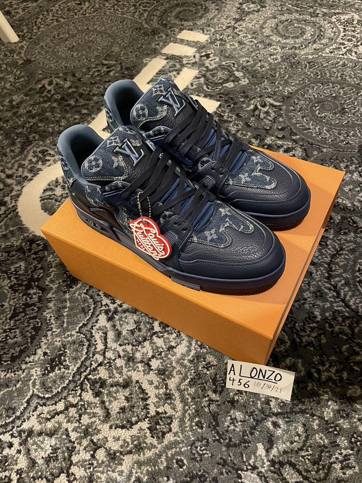 Shop Louis Vuitton LV Trainer NIGO × LV Denim Sneaker US8.5 by RinCo