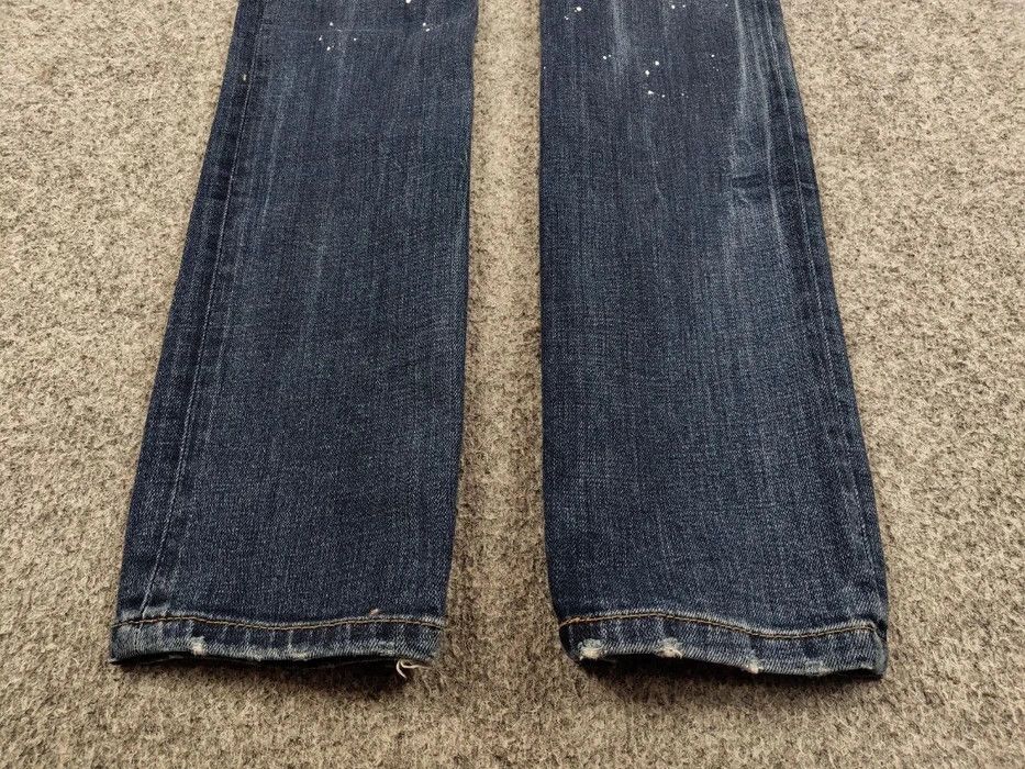 Japanese Brand Designer My Brand Slim Jeans Distressed Paint Blue Denim Size US 33 - 5 Thumbnail