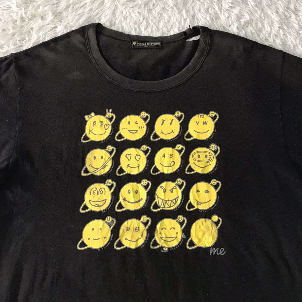 Japanese Brand × Vintage 💥Steals💥Vtg 24 Hour Television Emojis Tee Size US L / EU 52-54 / 3 - 7 Thumbnail
