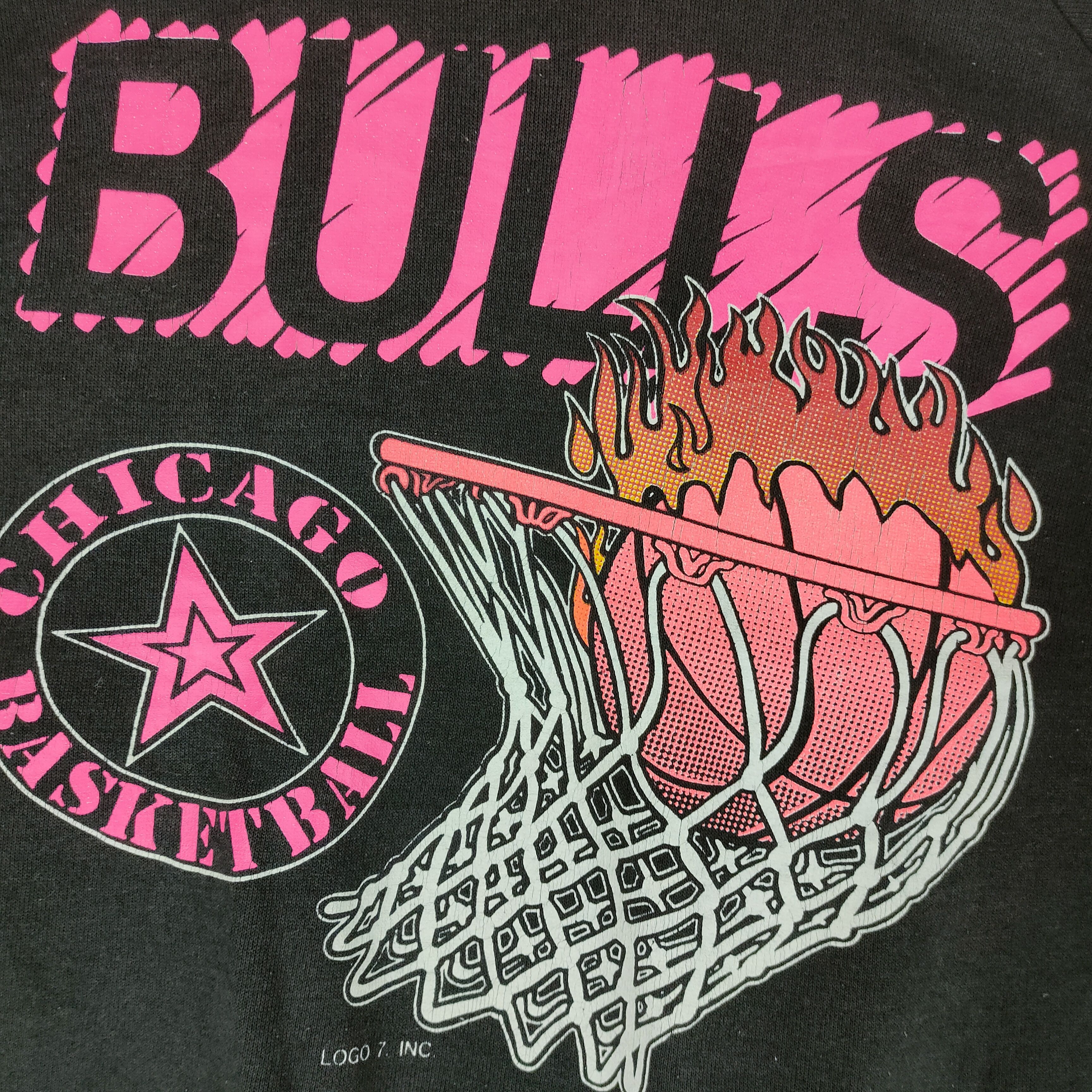NBA × Vintage Vintage CHICAGO BULLS BASKETBALL Big Printed Sweatshirt Size US L / EU 52-54 / 3 - 3 Thumbnail
