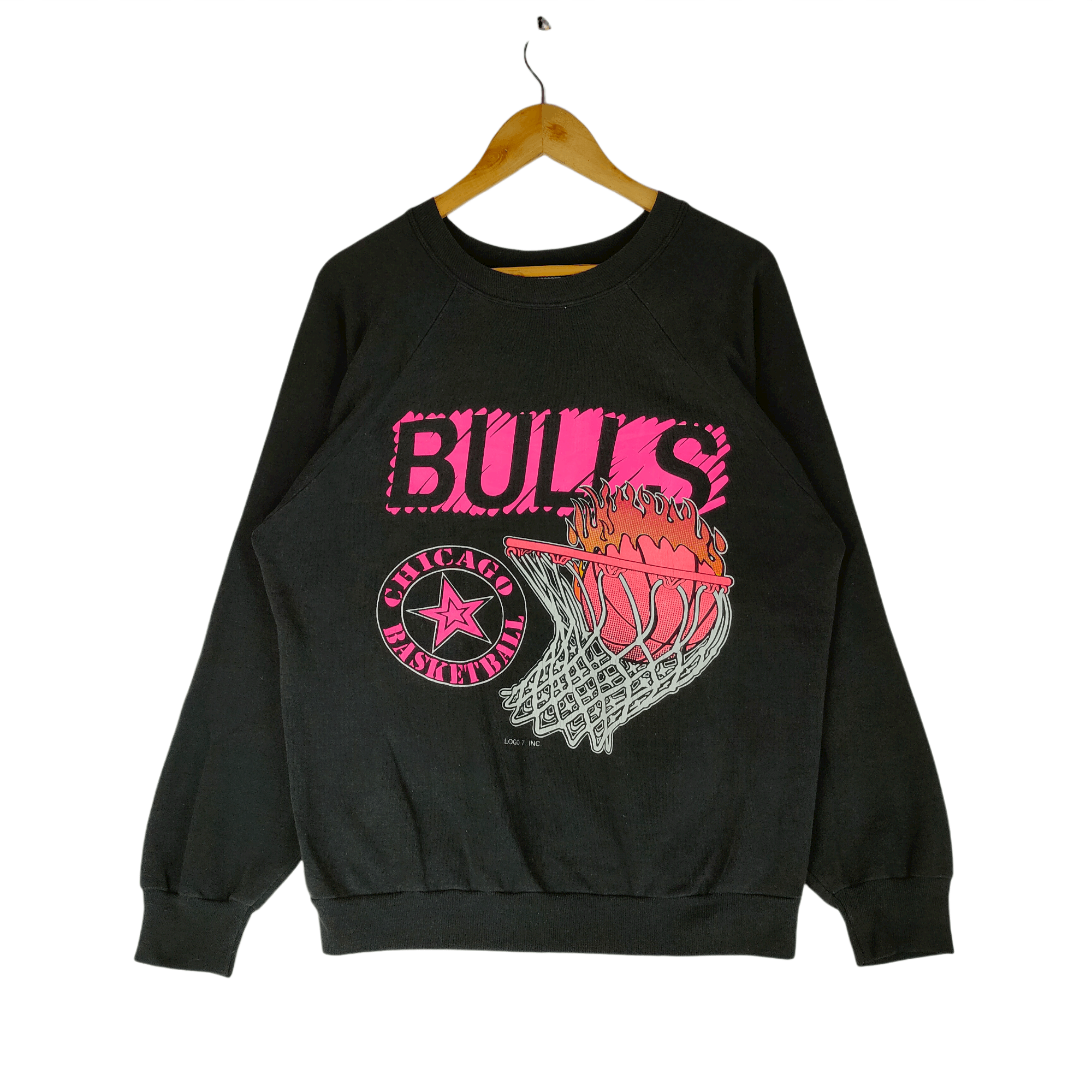 NBA × Vintage Vintage CHICAGO BULLS BASKETBALL Big Printed Sweatshirt Size US L / EU 52-54 / 3 - 1 Thumbnail