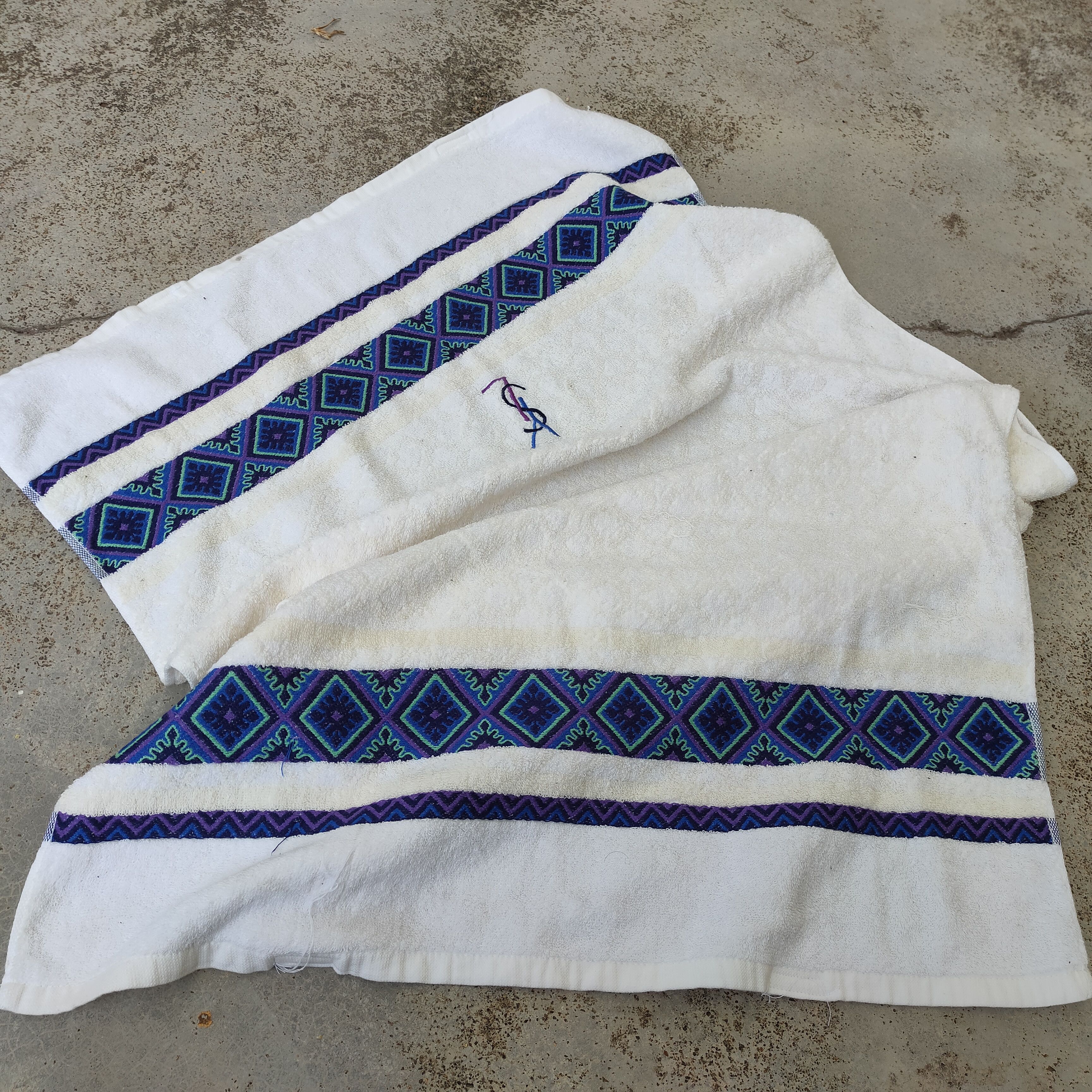 Vintage Vintage YSL YVES SAINT LAURENT Towel Body White Bath Size ONE SIZE - 4 Thumbnail