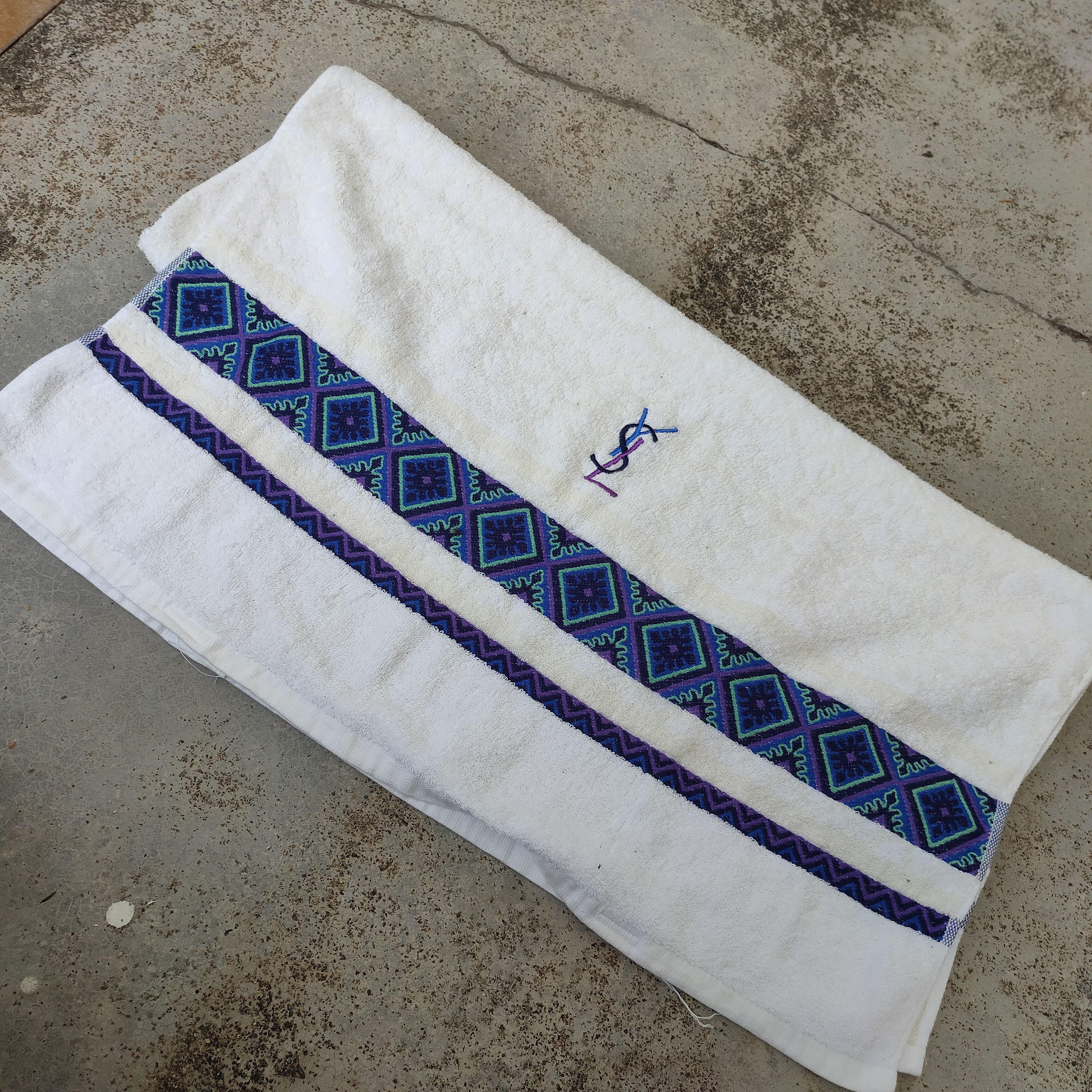 Vintage YSL YVES SAINT LAURENT Towel Body White Bath