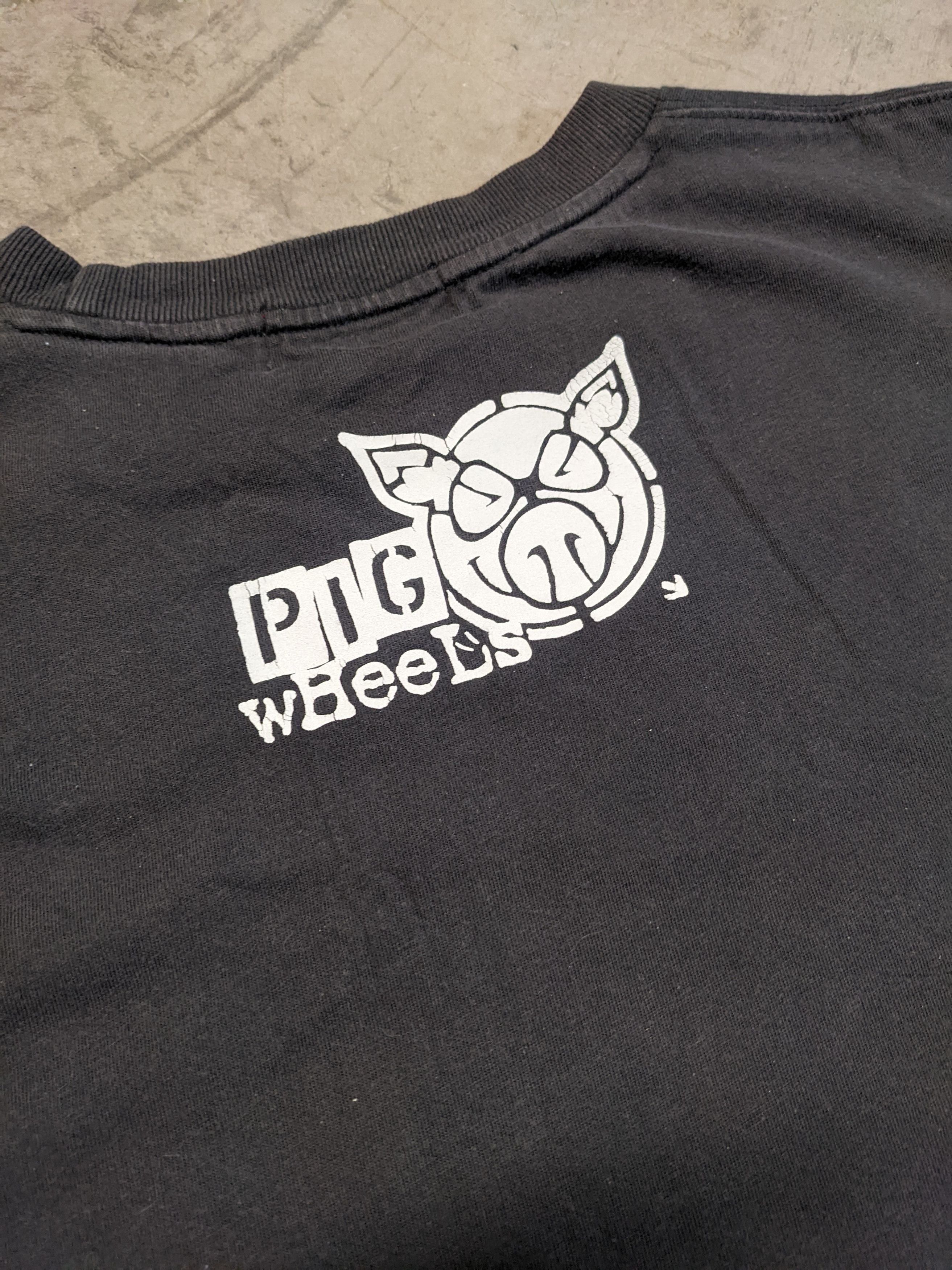 Mecca Pig Wheel Skateboards x Mecca Jeans Vintage Skate Shirt Size US L / EU 52-54 / 3 - 2 Thumbnail