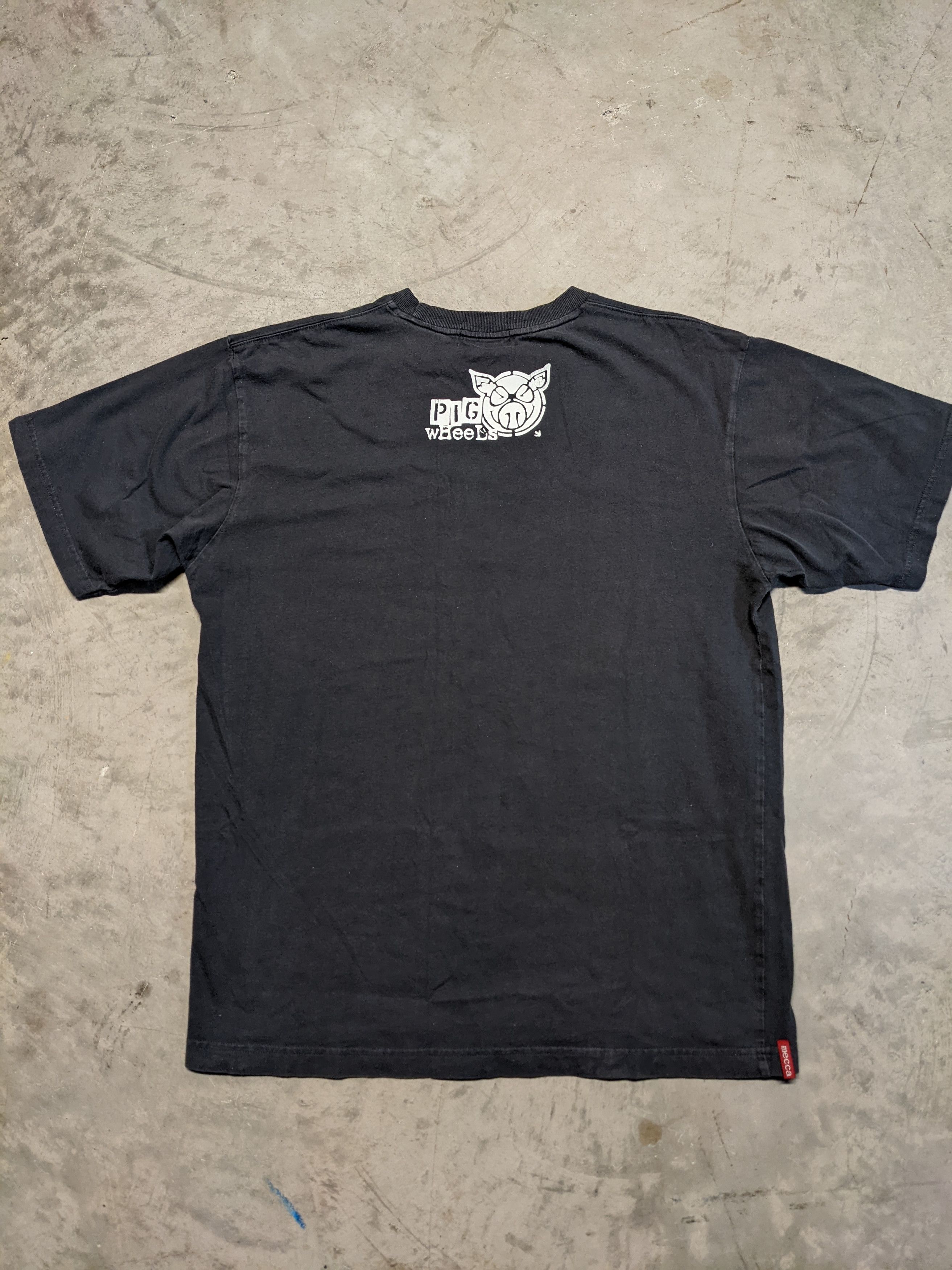 Mecca Pig Wheel Skateboards x Mecca Jeans Vintage Skate Shirt Size US L / EU 52-54 / 3 - 3 Thumbnail