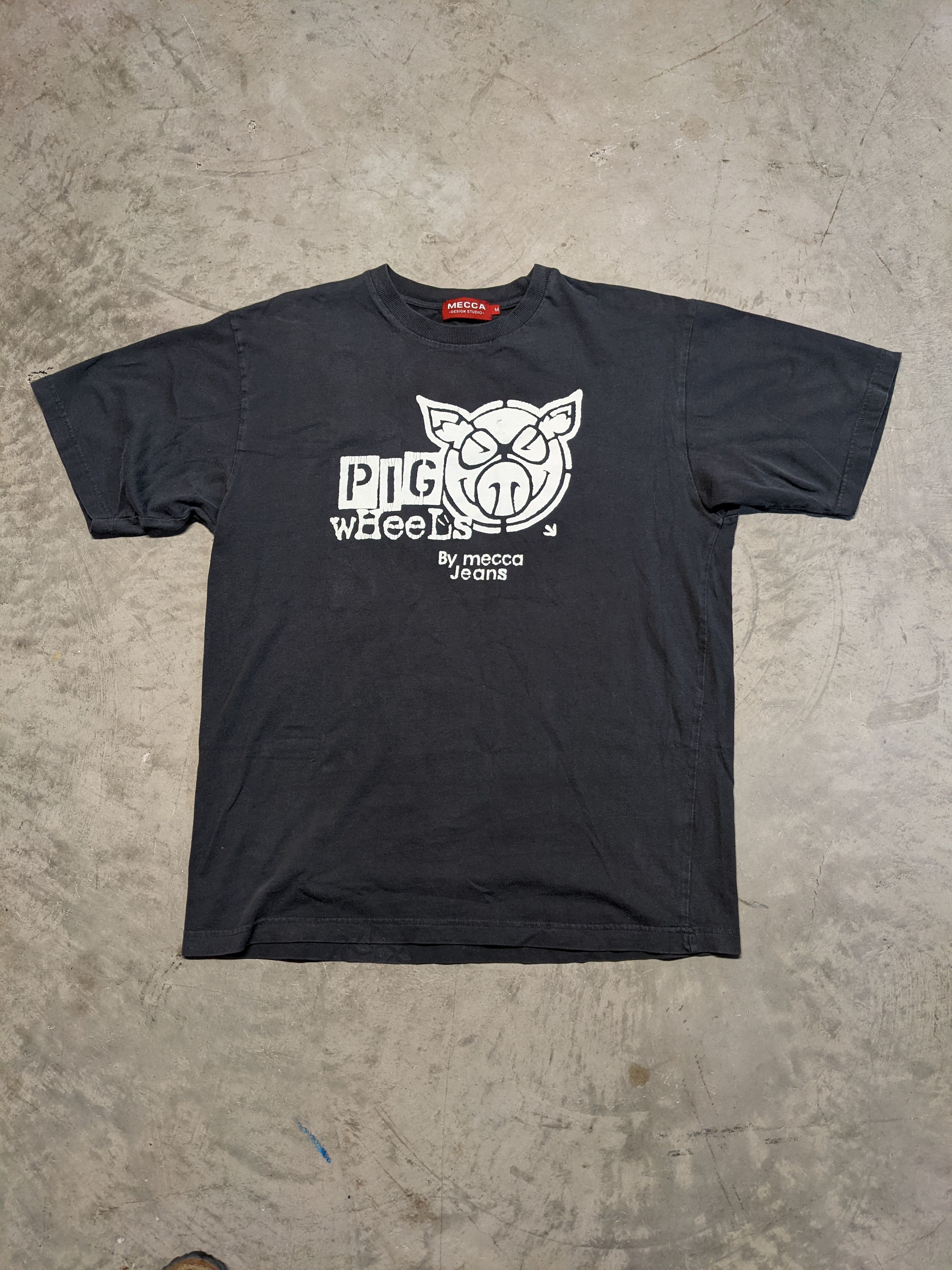 Mecca Pig Wheel Skateboards x Mecca Jeans Vintage Skate Shirt Size US L / EU 52-54 / 3 - 1 Thumbnail
