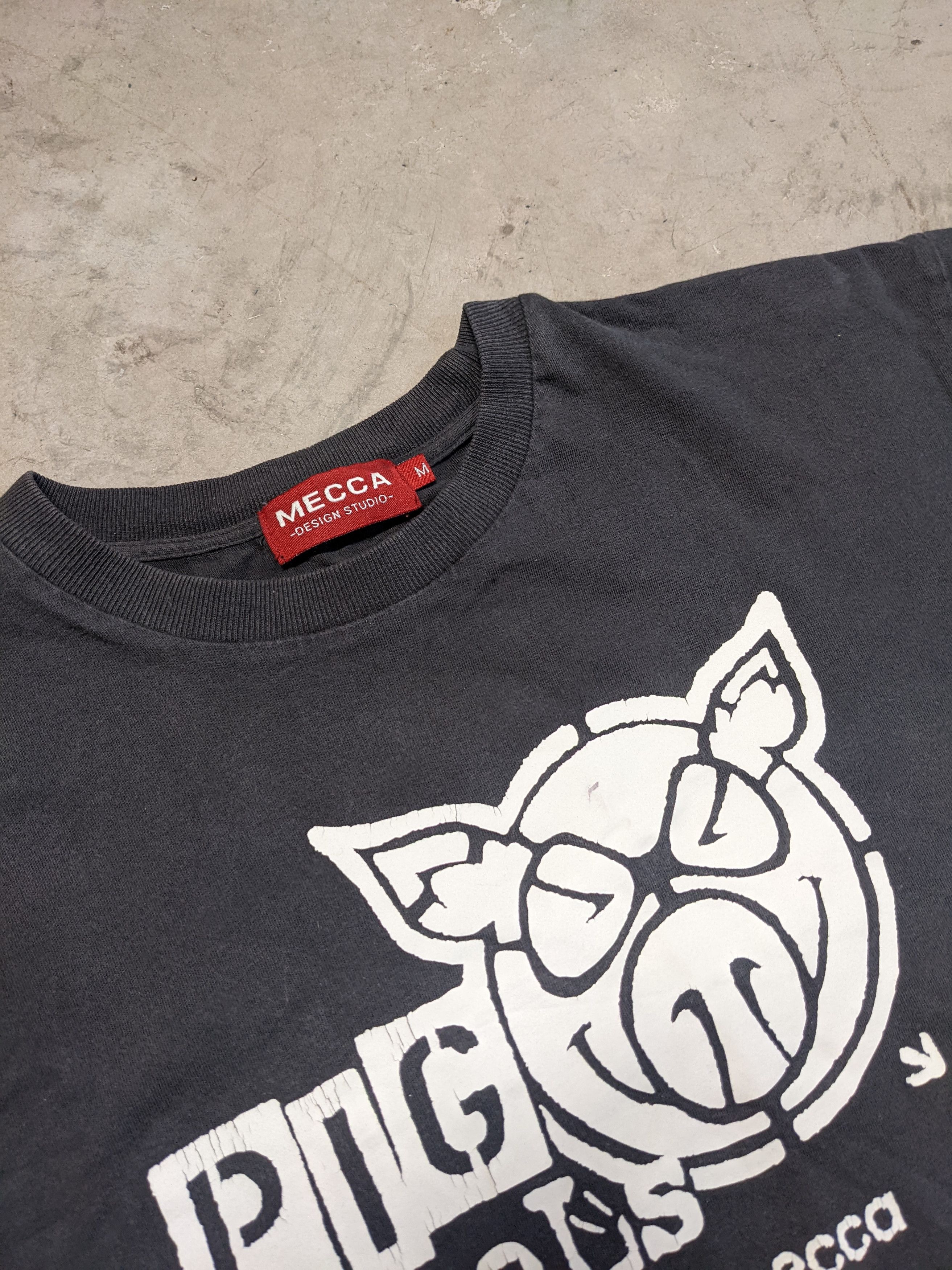 Mecca Pig Wheel Skateboards x Mecca Jeans Vintage Skate Shirt Size US L / EU 52-54 / 3 - 4 Thumbnail