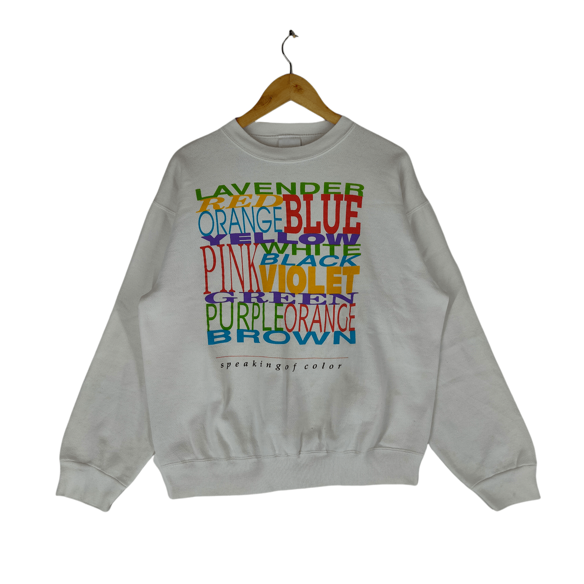 Vintage MULTICOLOR FAMILY SPELLOUT Big Print Sweatshirt