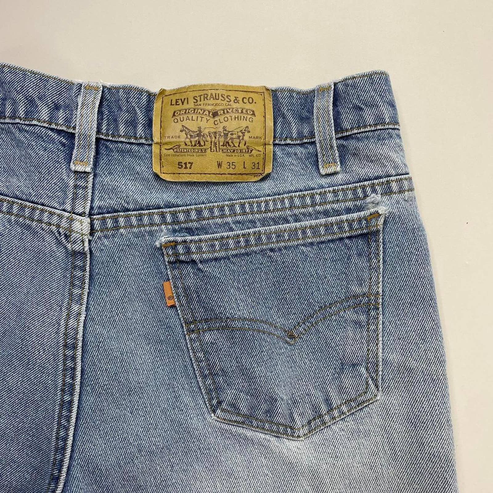 Levi's Vintage Clothing Vintage 1990s Orange Tab Levis 517 Boot Cut Jeans Size US 33 - 4 Thumbnail