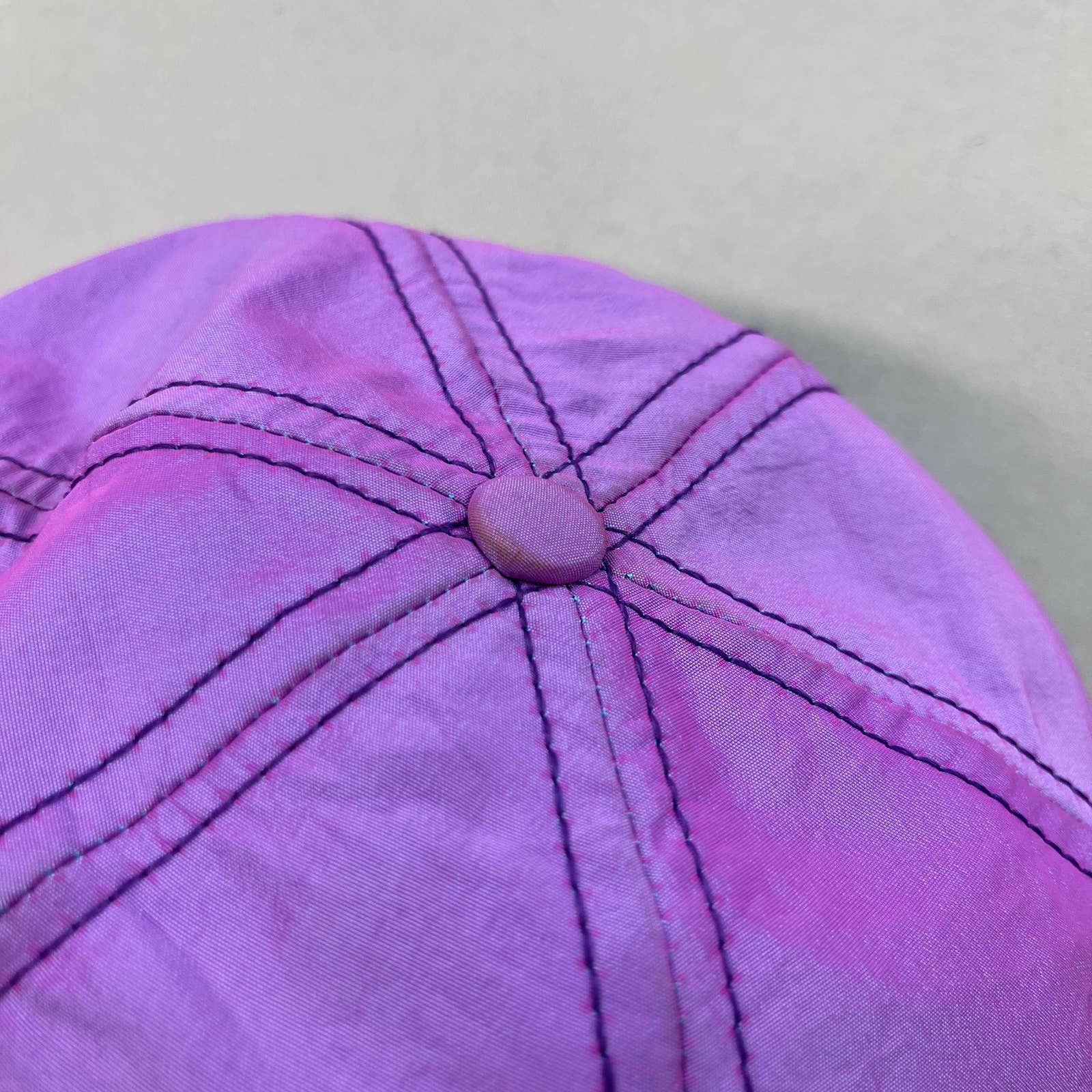 Vintage Vintage Reflective Purple Hat Adult Stretch Disney Blank 80s Size ONE SIZE - 8 Preview