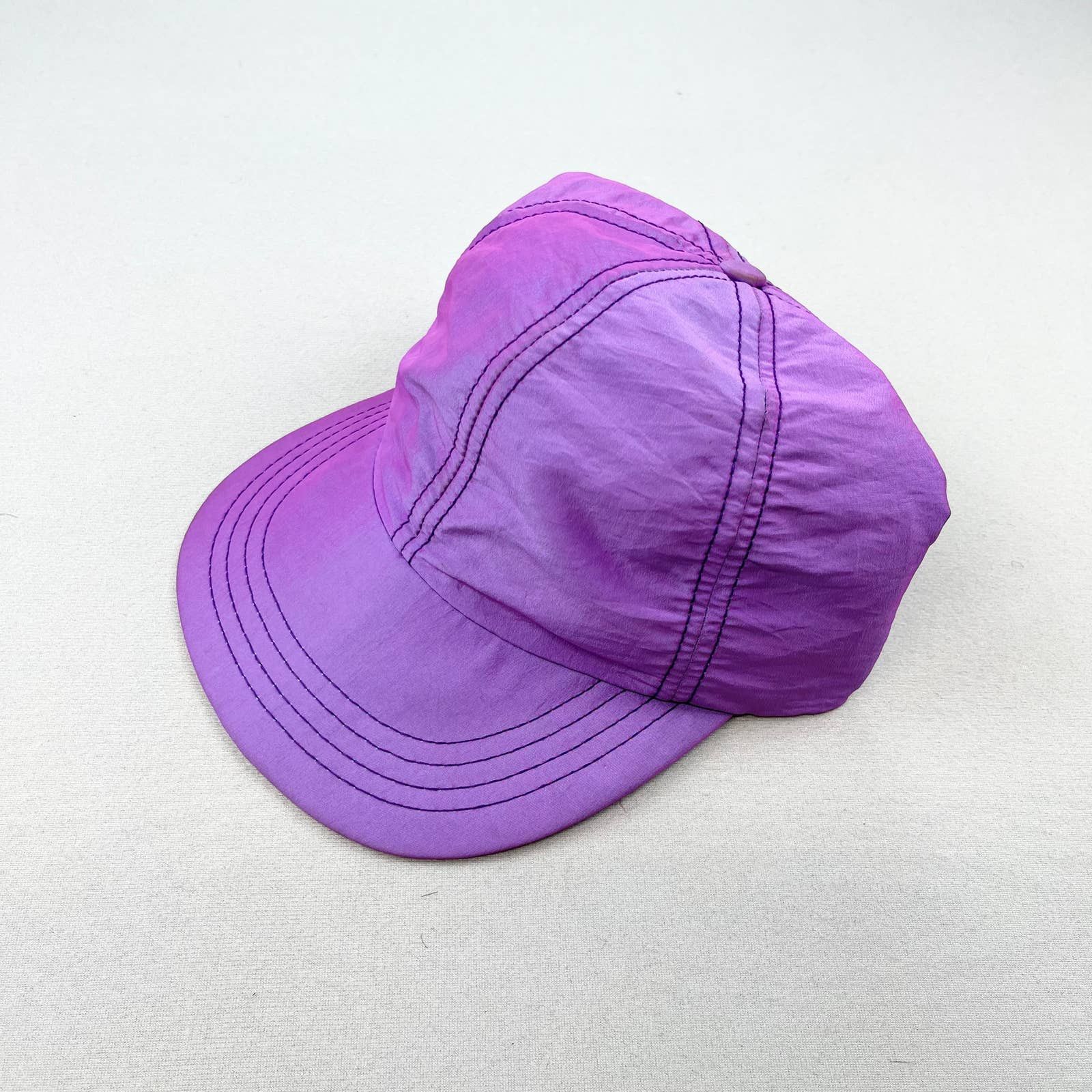 Vintage Vintage Reflective Purple Hat Adult Stretch Disney Blank 80s Size ONE SIZE - 1 Preview