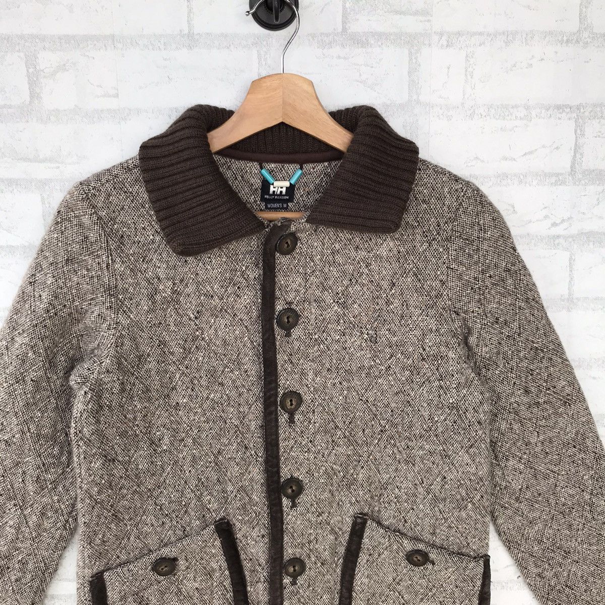 Helly Hansen × Japanese Brand × Vintage Helly Hansen Brown Quilted Jacket - Button-Up Ribbed Collar Size M / US 6-8 / IT 42-44 - 7 Thumbnail