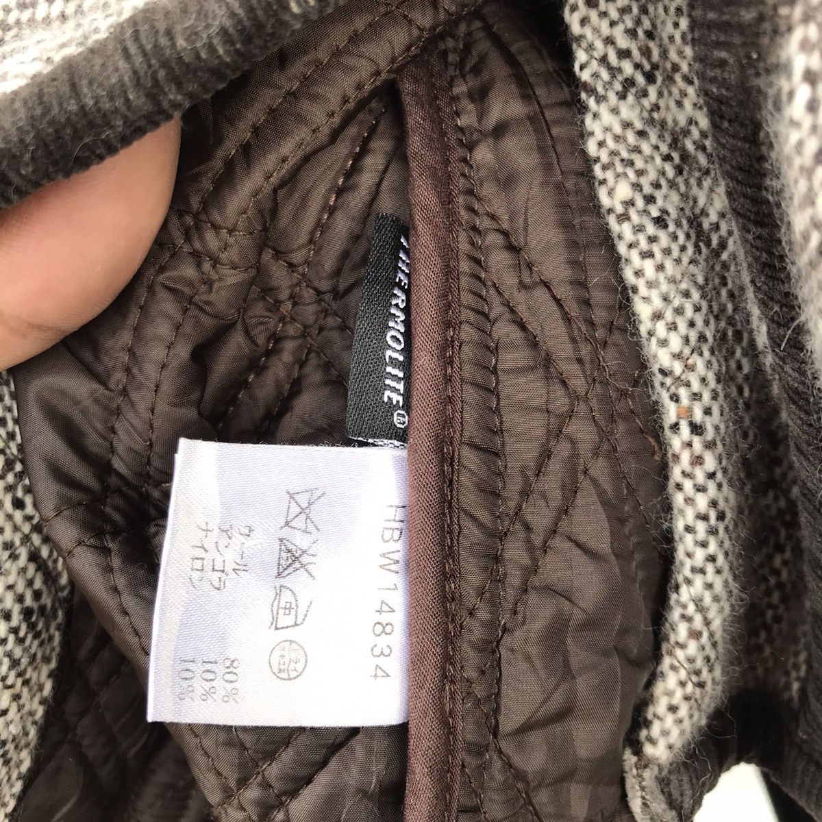Helly Hansen × Japanese Brand × Vintage Helly Hansen Brown Quilted Jacket - Button-Up Ribbed Collar Size M / US 6-8 / IT 42-44 - 11 Thumbnail