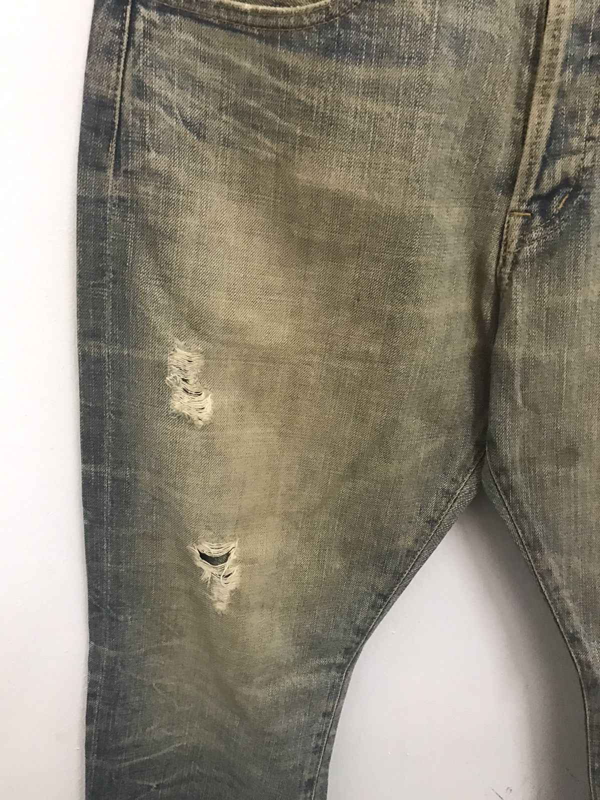 Japanese Brand Swagger Painted Distressed Denim Jeans Size US 30 / EU 46 - 2 Thumbnail