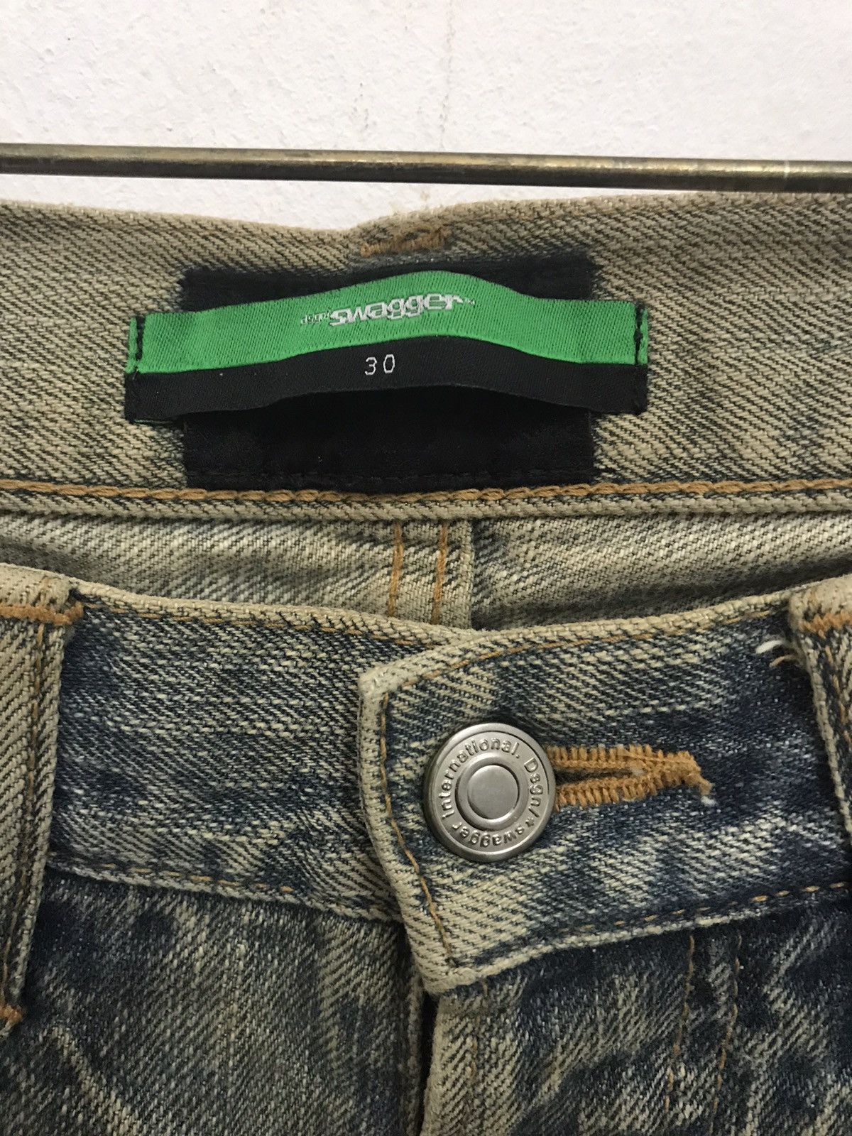 Japanese Brand Swagger Painted Distressed Denim Jeans Size US 30 / EU 46 - 5 Thumbnail