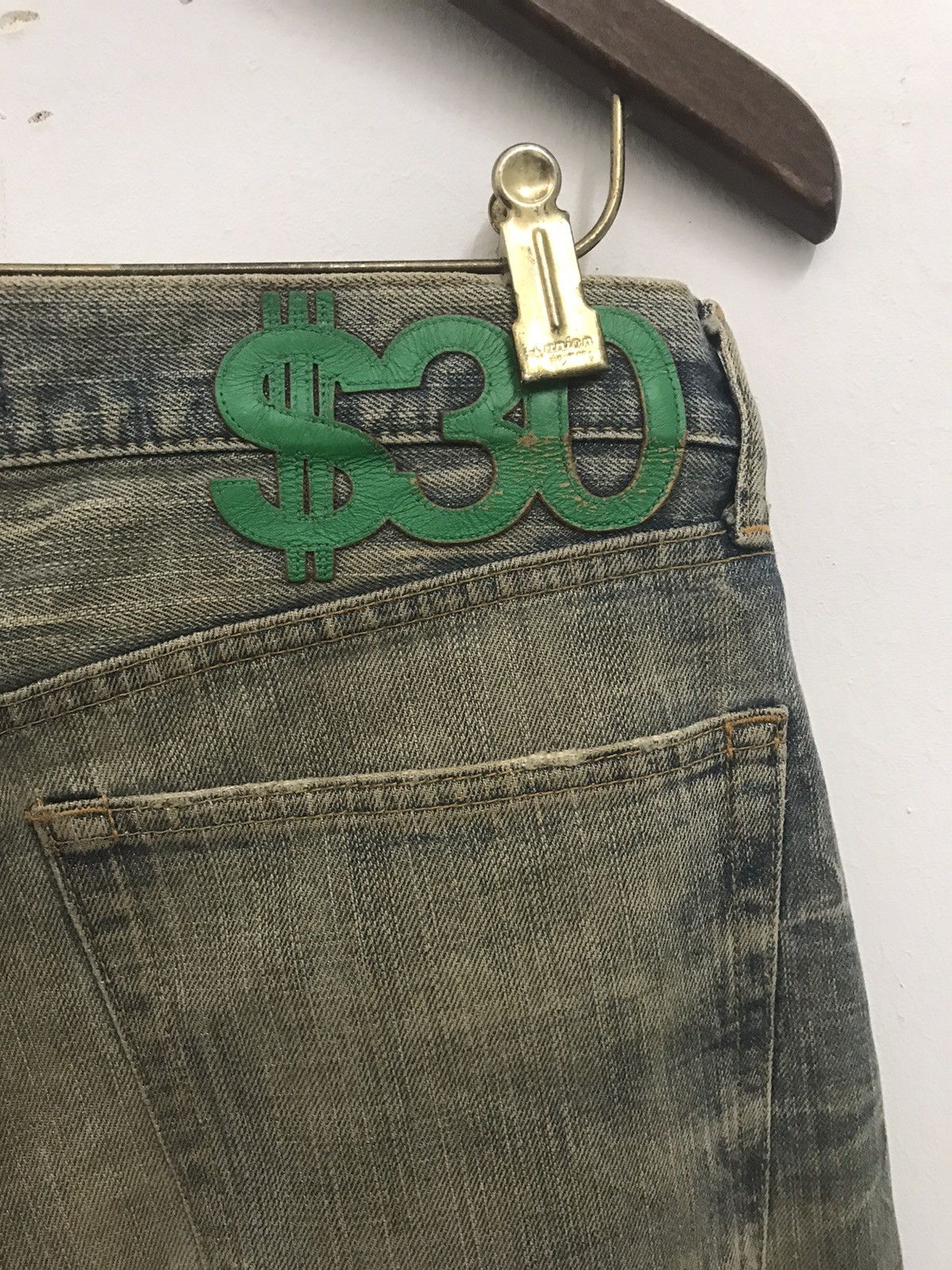 Japanese Brand Swagger Painted Distressed Denim Jeans Size US 30 / EU 46 - 7 Thumbnail