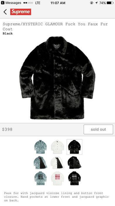 Supreme HYSTERIC GLAMOUR Faux Fur Coat - その他