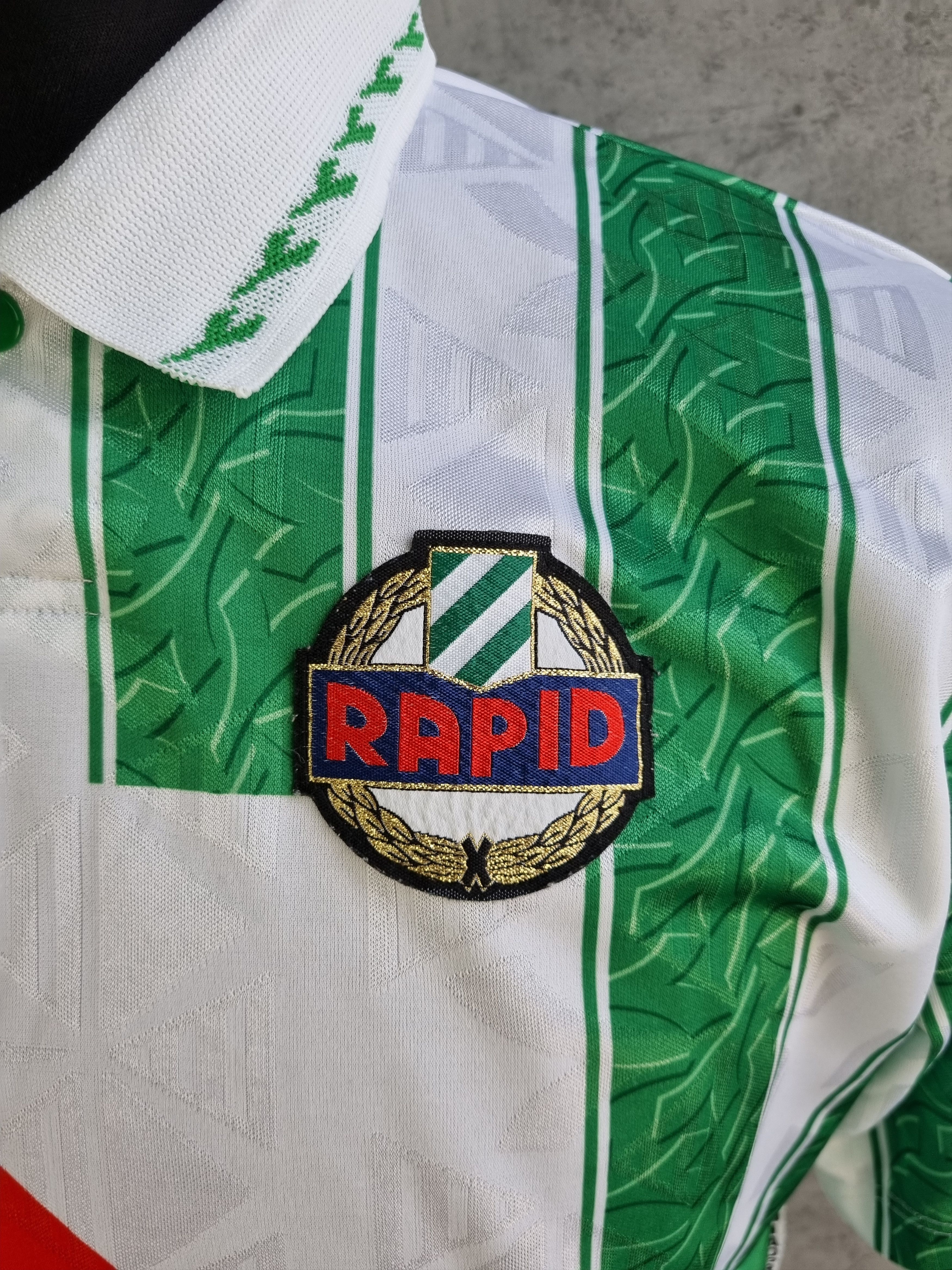 Vintage 1994-96 Vintage RAPID WIEN DIADORA Soccer Jersey Rare Size US L / EU 52-54 / 3 - 7 Thumbnail