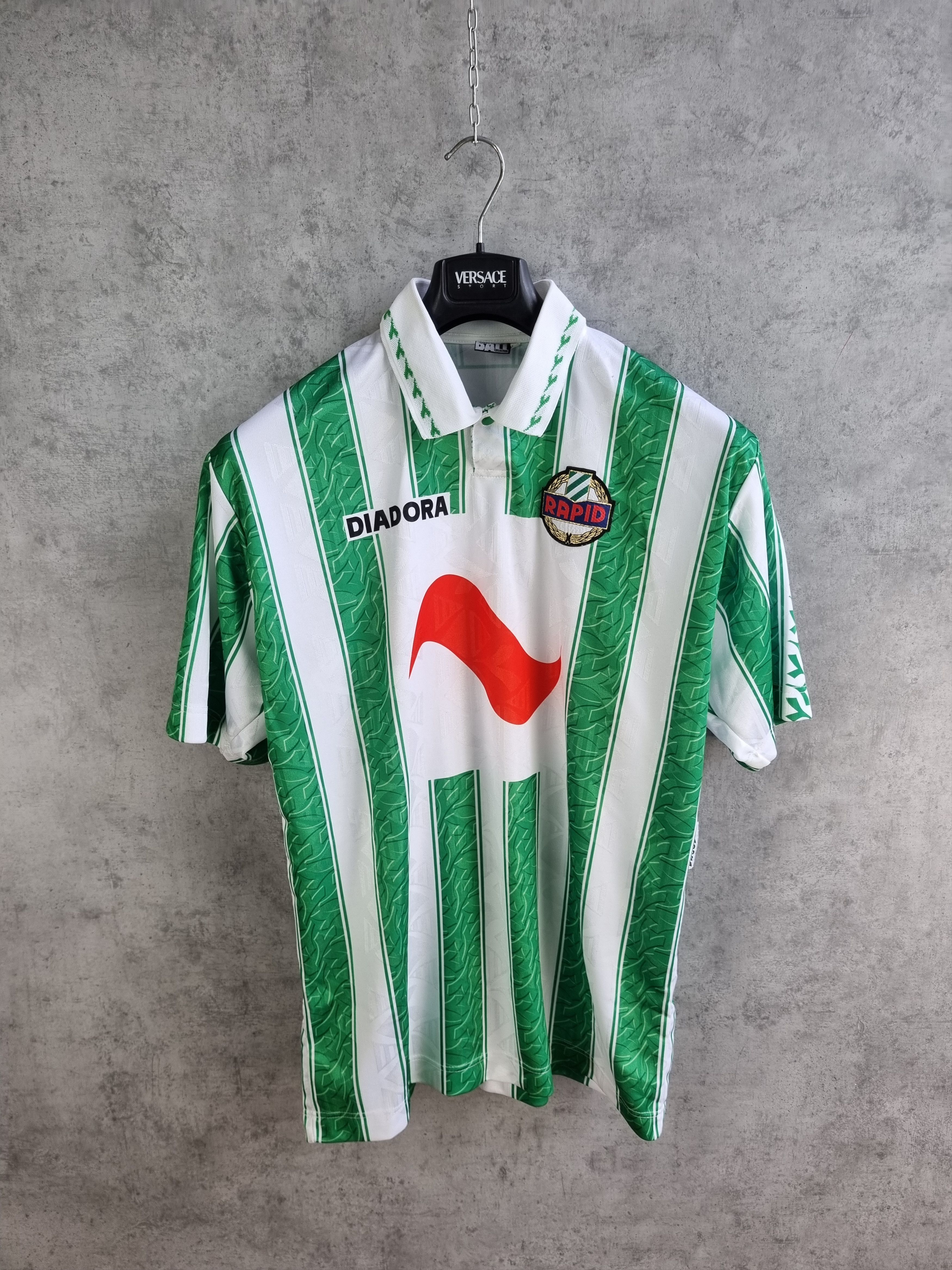 Vintage 1994-96 Vintage RAPID WIEN DIADORA Soccer Jersey Rare Size US L / EU 52-54 / 3 - 3 Thumbnail