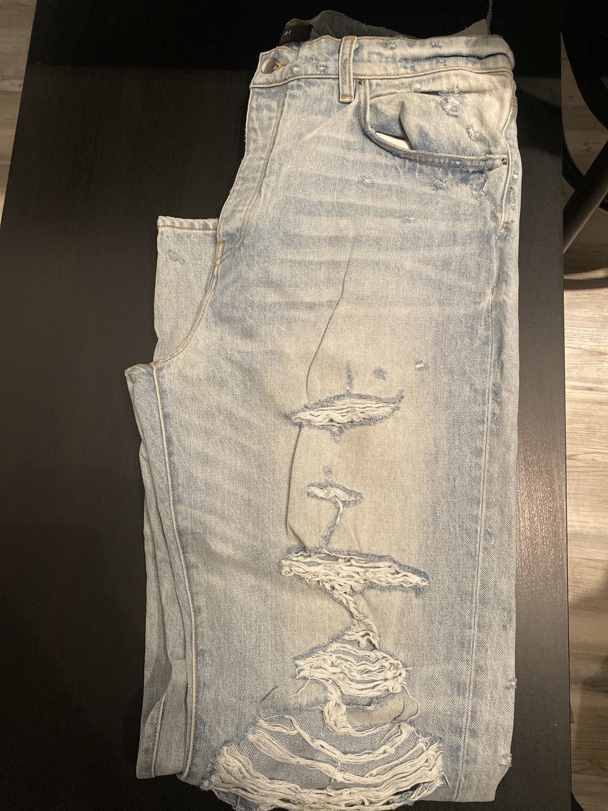Amiri Amiri Slouch Destroyed Jeans 36 Size US 36 / EU 52 - 2 Thumbnail