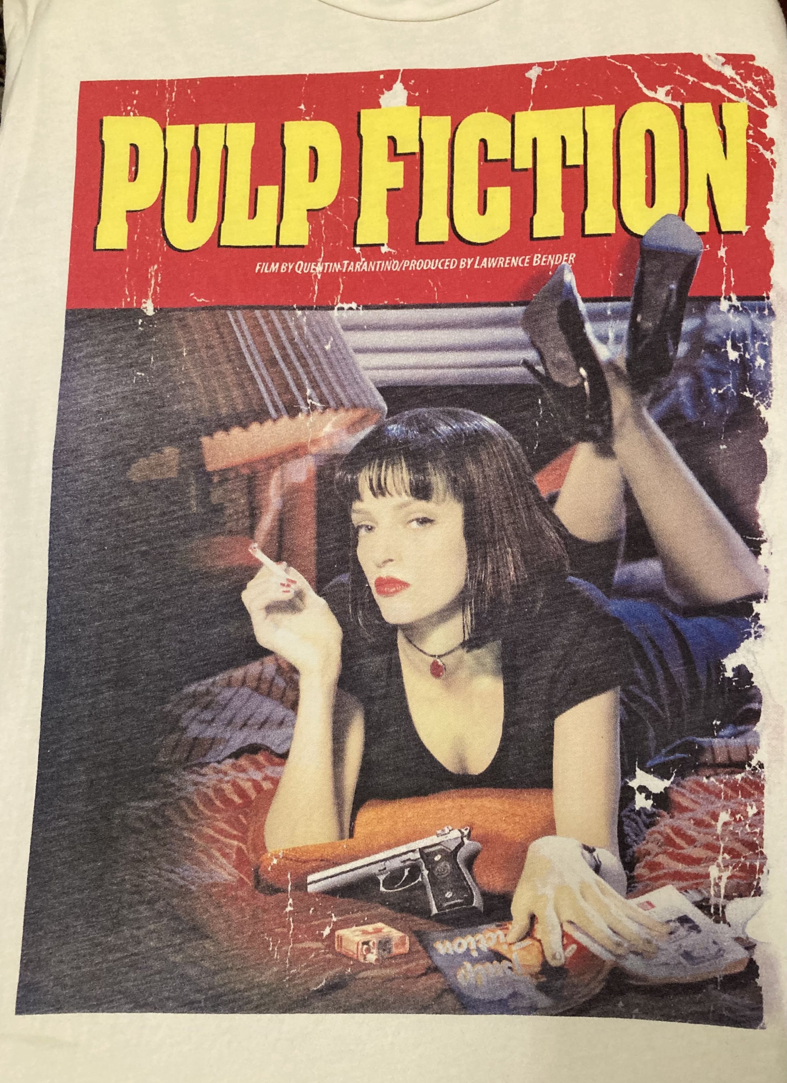 Vintage 2014 Pulp Fiction Distressed Movie Short Sleeve T-Shirt Size US M / EU 48-50 / 2 - 8 Thumbnail